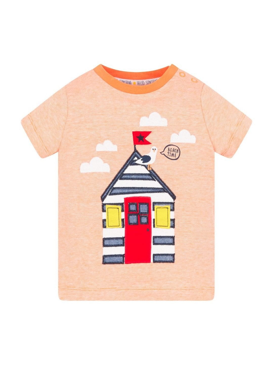 Mothercare | Orange Stripe Beach Hut T-Shirt 0