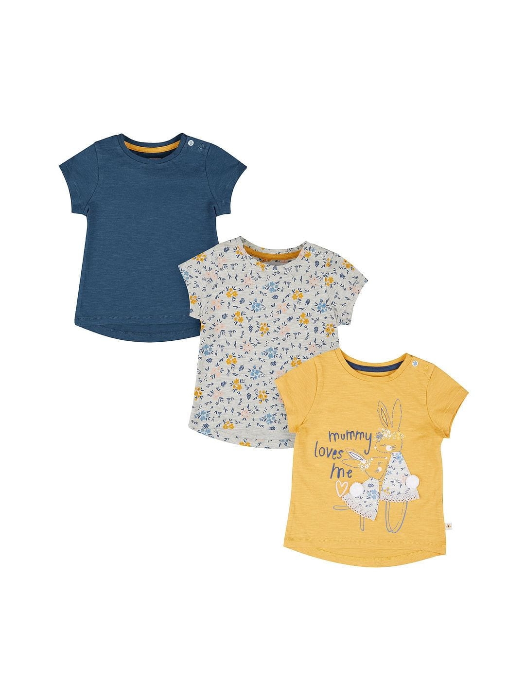 Mothercare | Mummy Loves Me T-Shirts - 3 Pack 0