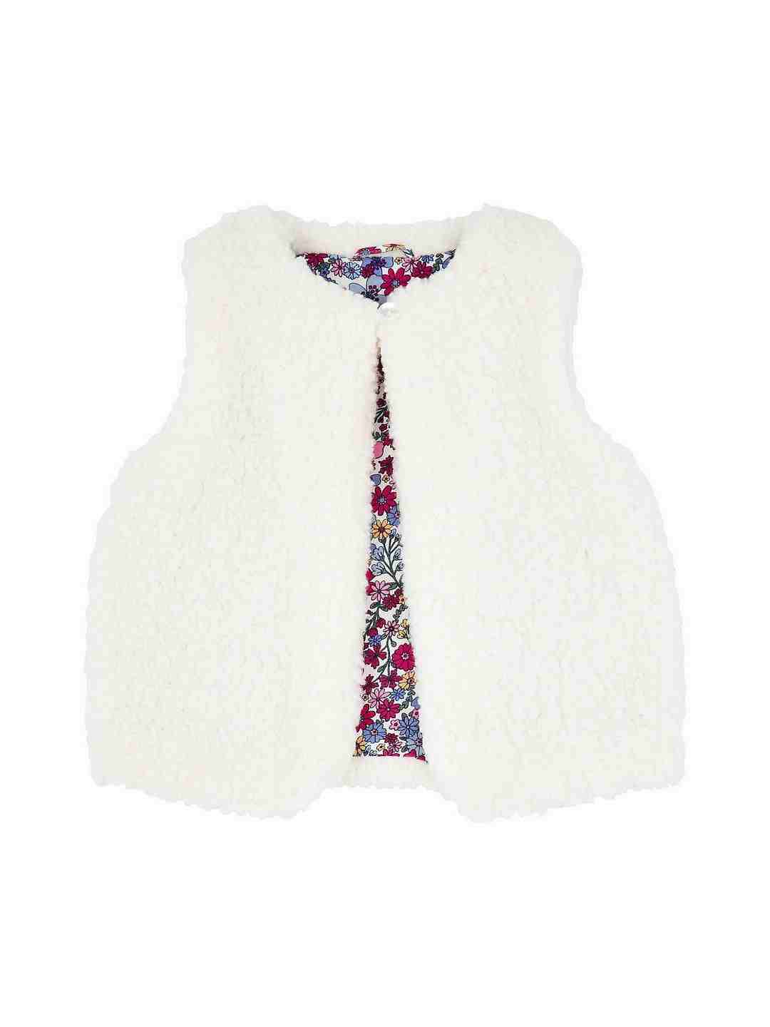 White Fleece Gilet