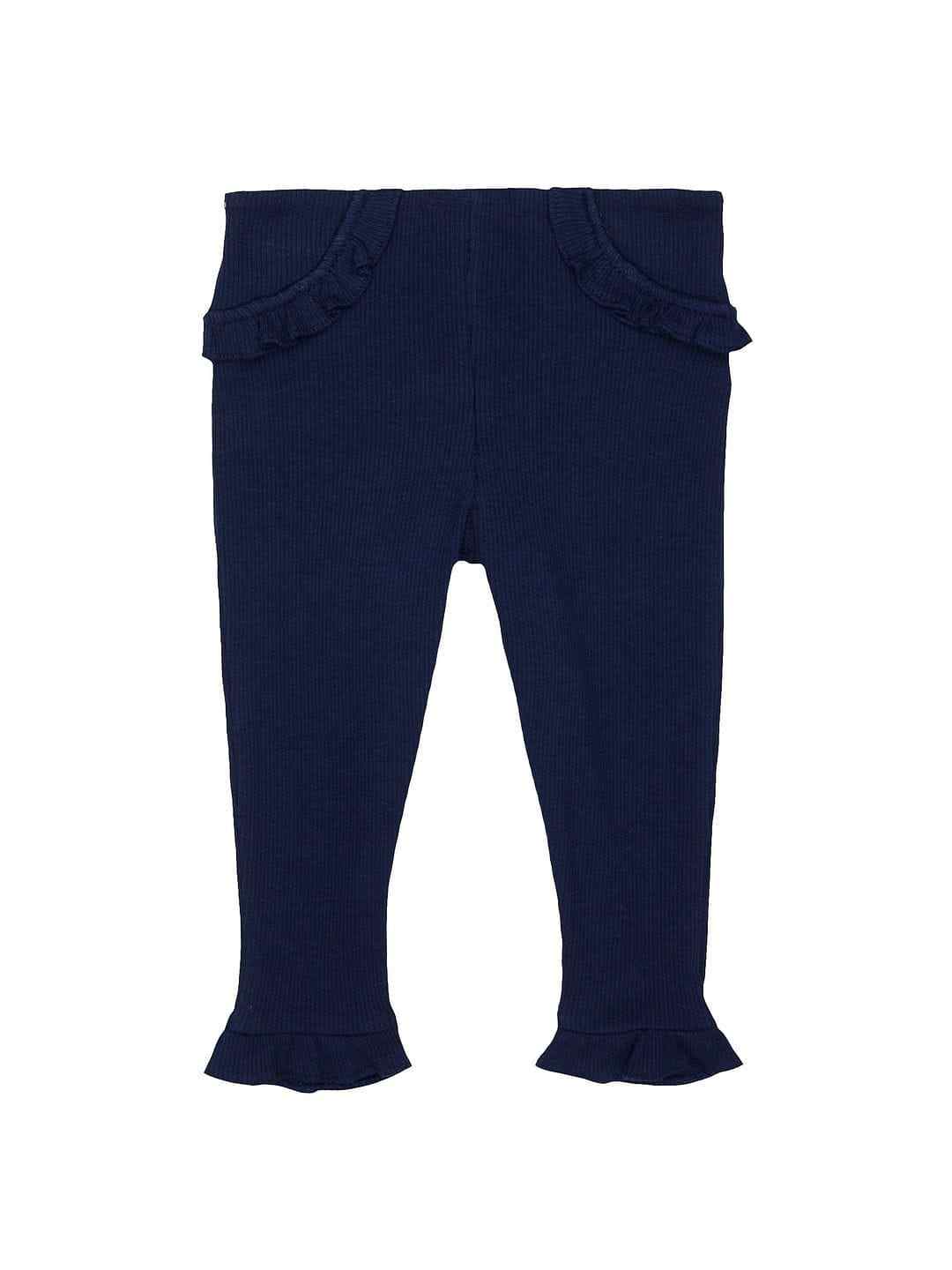 Navy Ribbed Leggings