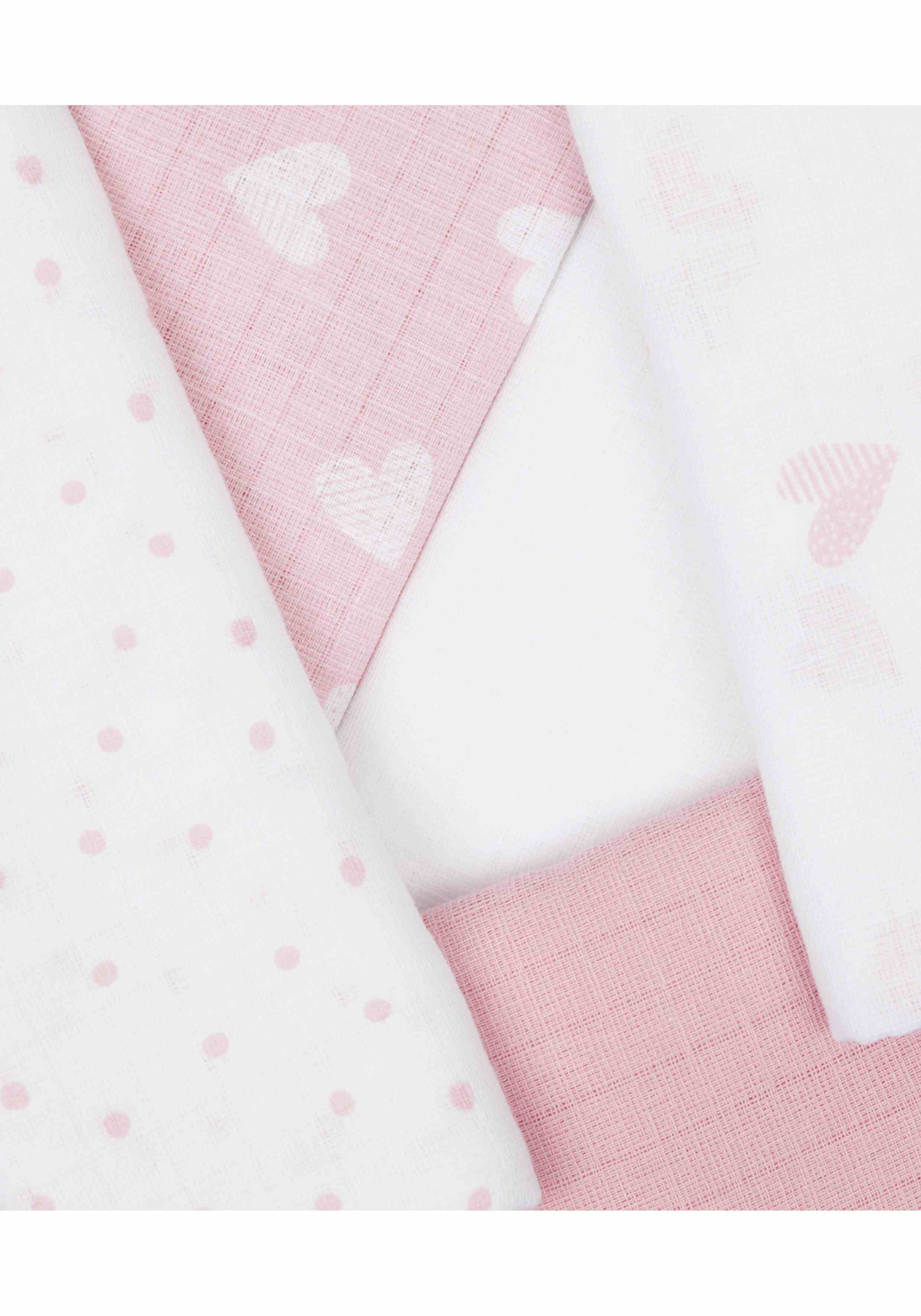 Mothercare Patterned Baby Muslins - Pack of 6 - Pink