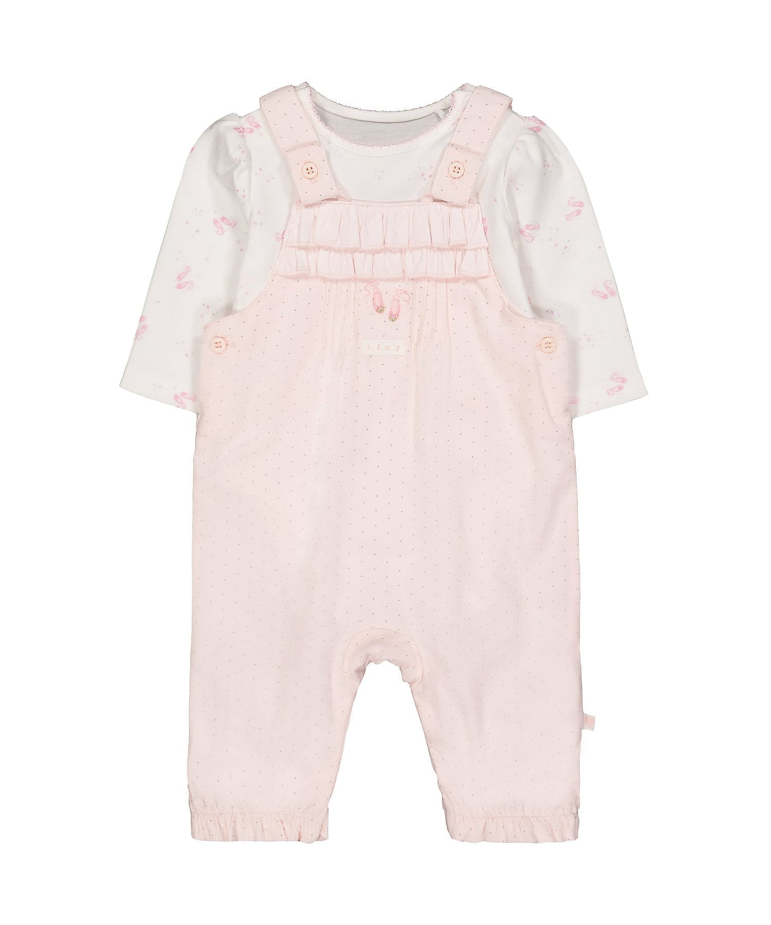Mothercare | My First Pink Cord Dungaree And Bodysuit Set 0