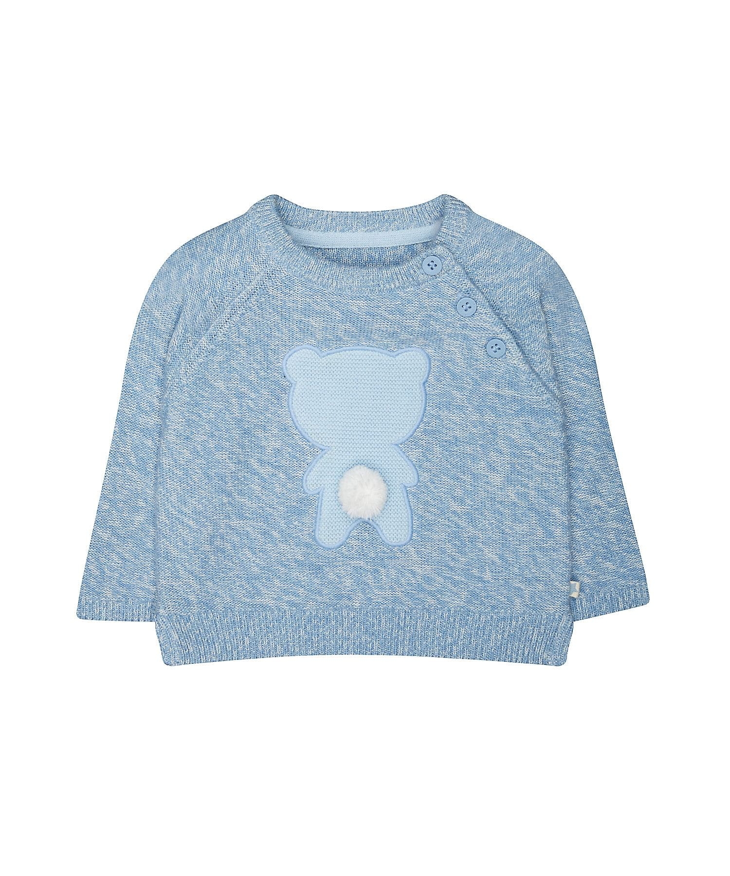 Mothercare | My First Blue Knit Bear Jumper 0