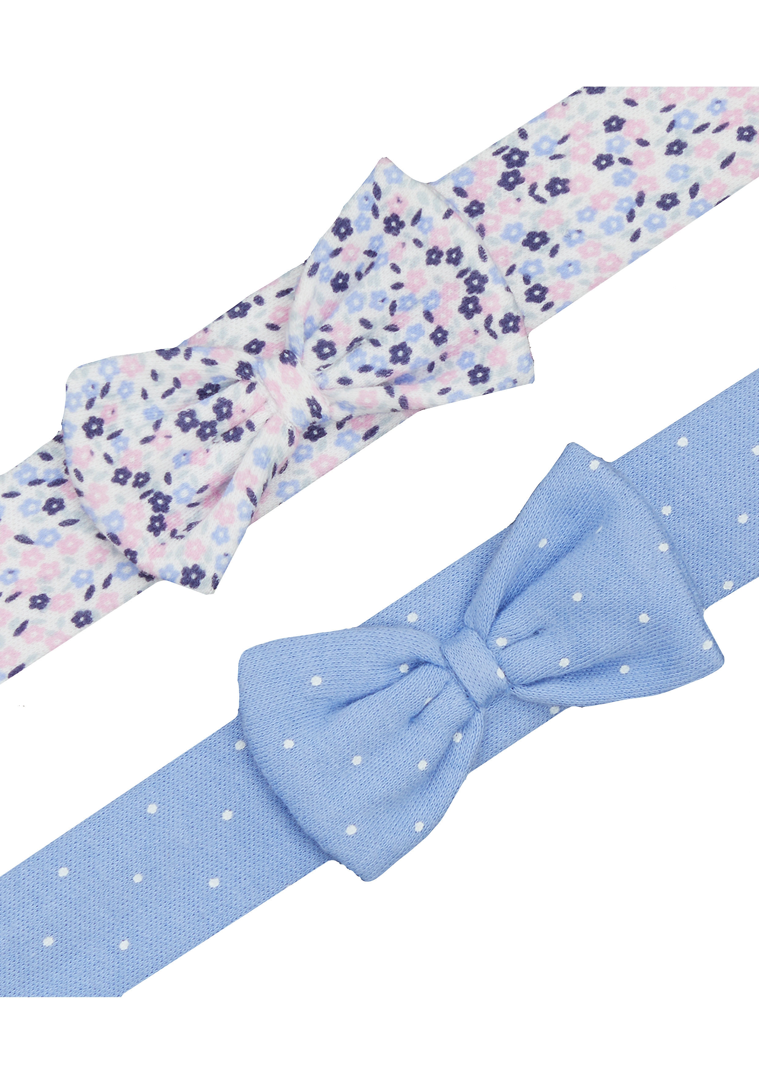 Mothercare | Girls Headband Floral Print - Pack Of 2 - Blue 1