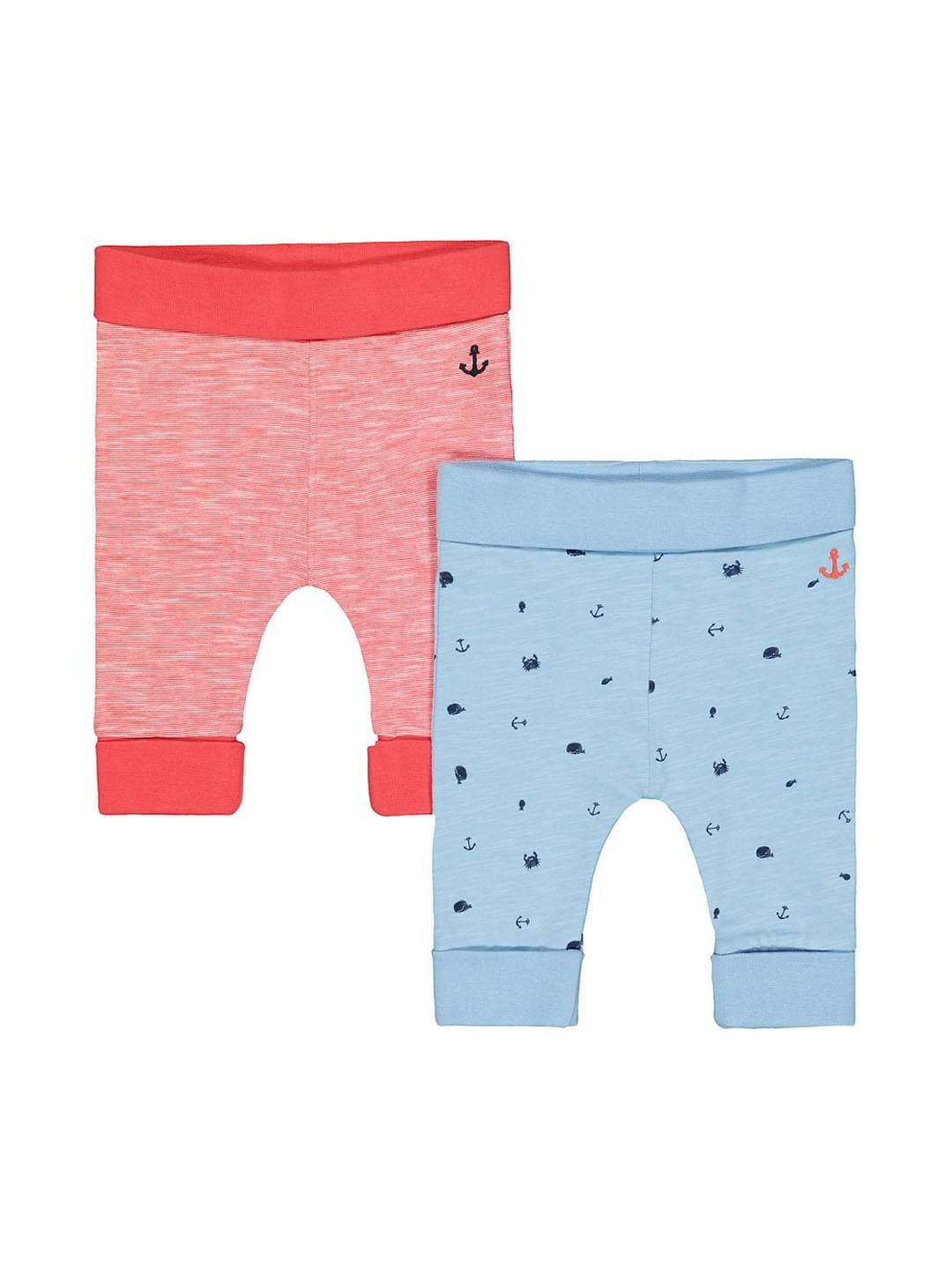 Mothercare | Red Anchor and Blue Whale Joggers - Pack of 2 0