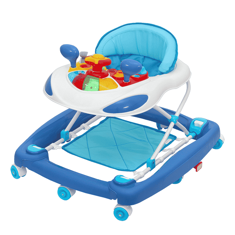 Comdaq Unisex Car Musical Baby Walker - Blue