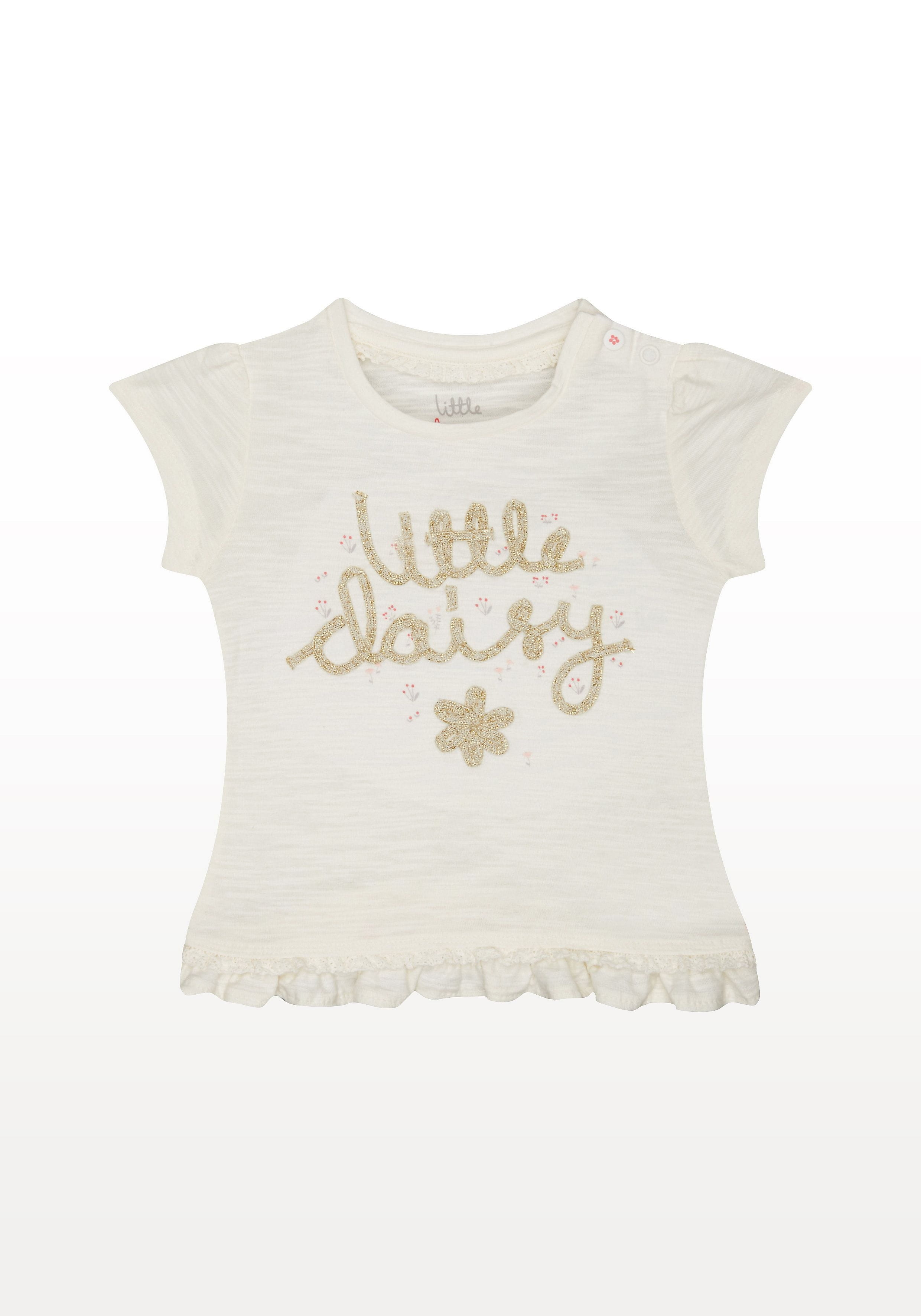 Mothercare | Little Daisy White T-Shirt 0
