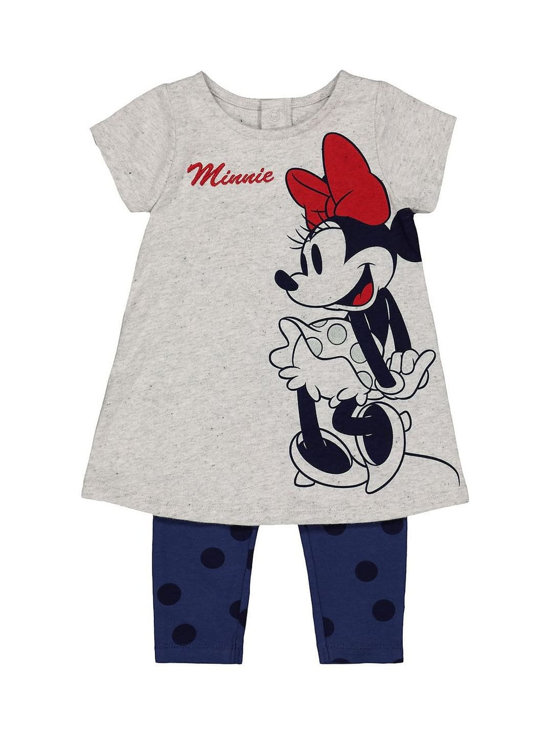 Mothercare | Grey Printed Disney Minnie Tunic and Leggings Set 0