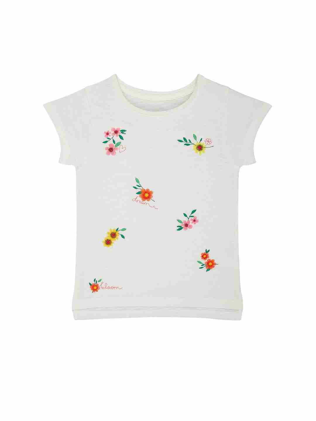 White Printed Top