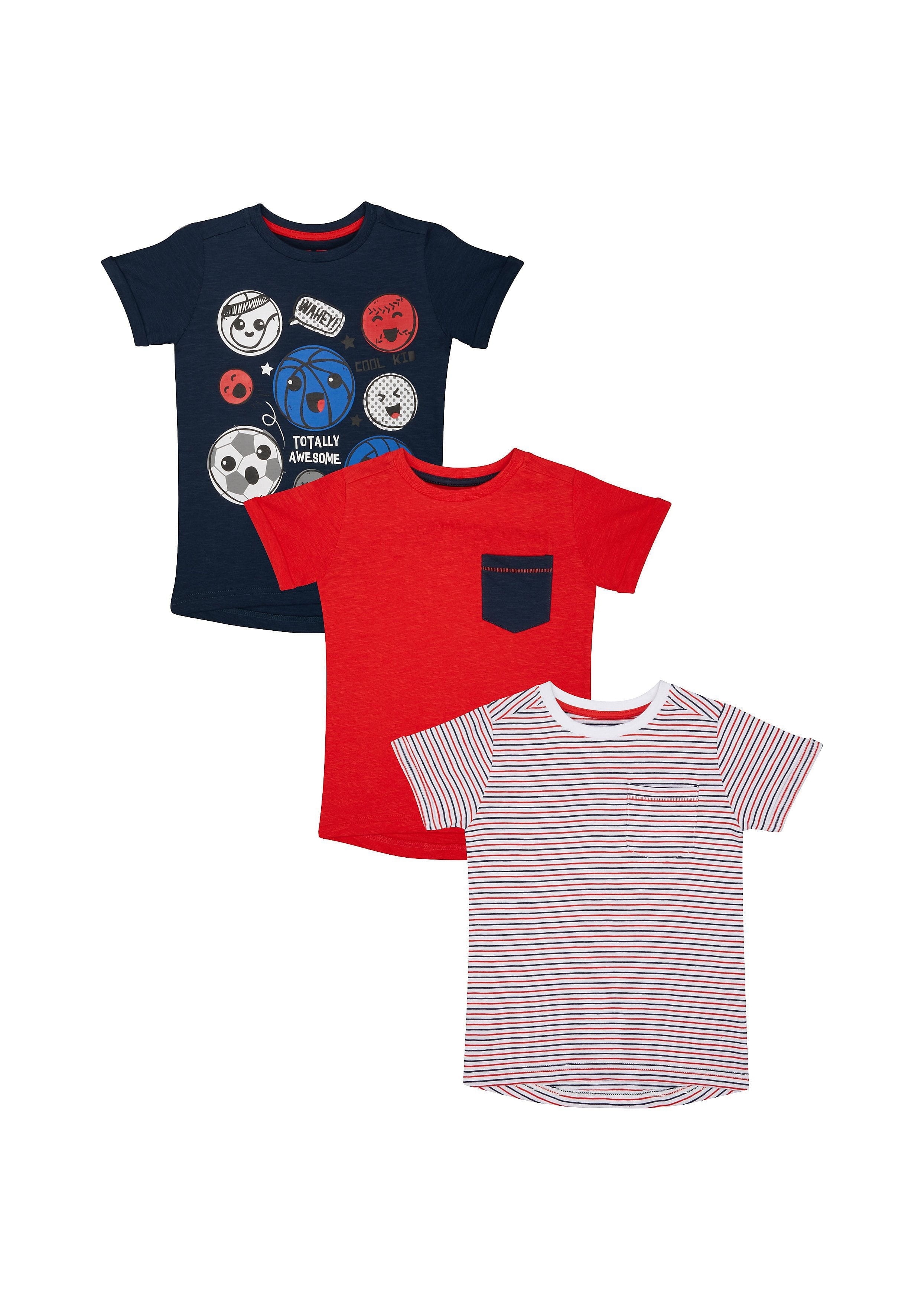 Mothercare | Totally Awesome T-Shirts - 3 Pack 0