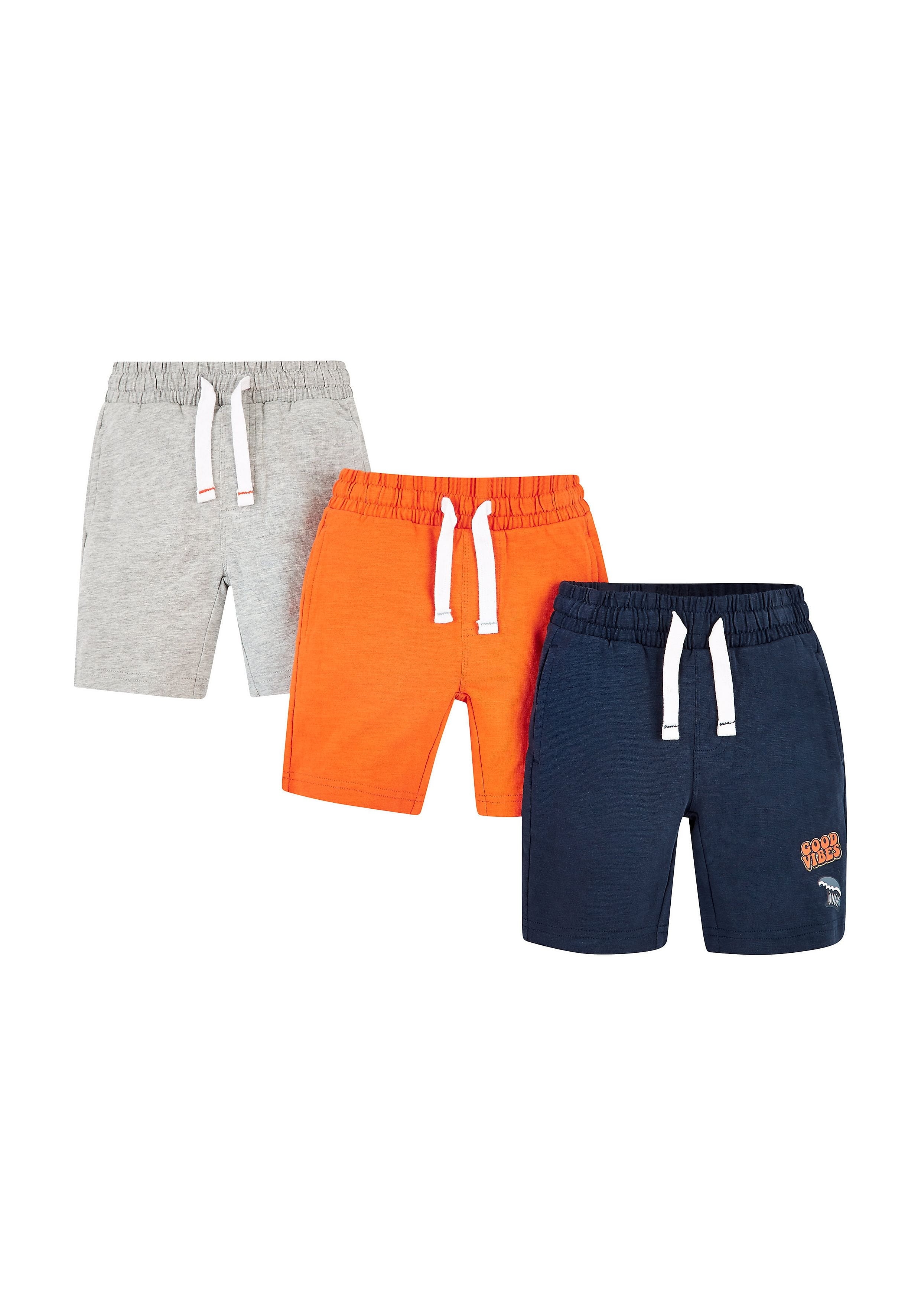 Mothercare | Multicoloured Solid Shorts  - Pack of 3 0