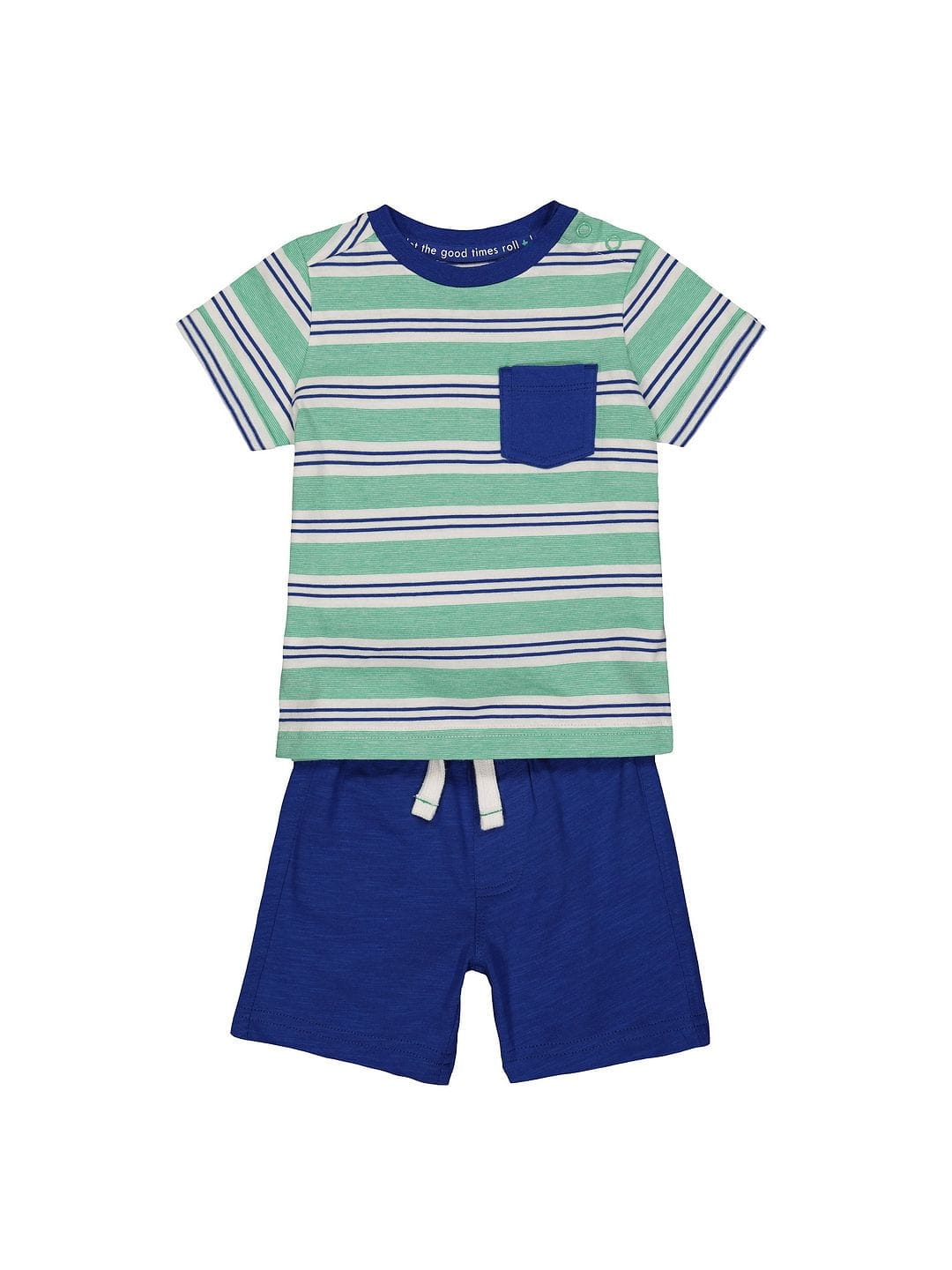 Mothercare | Green Striped Twin Set 0