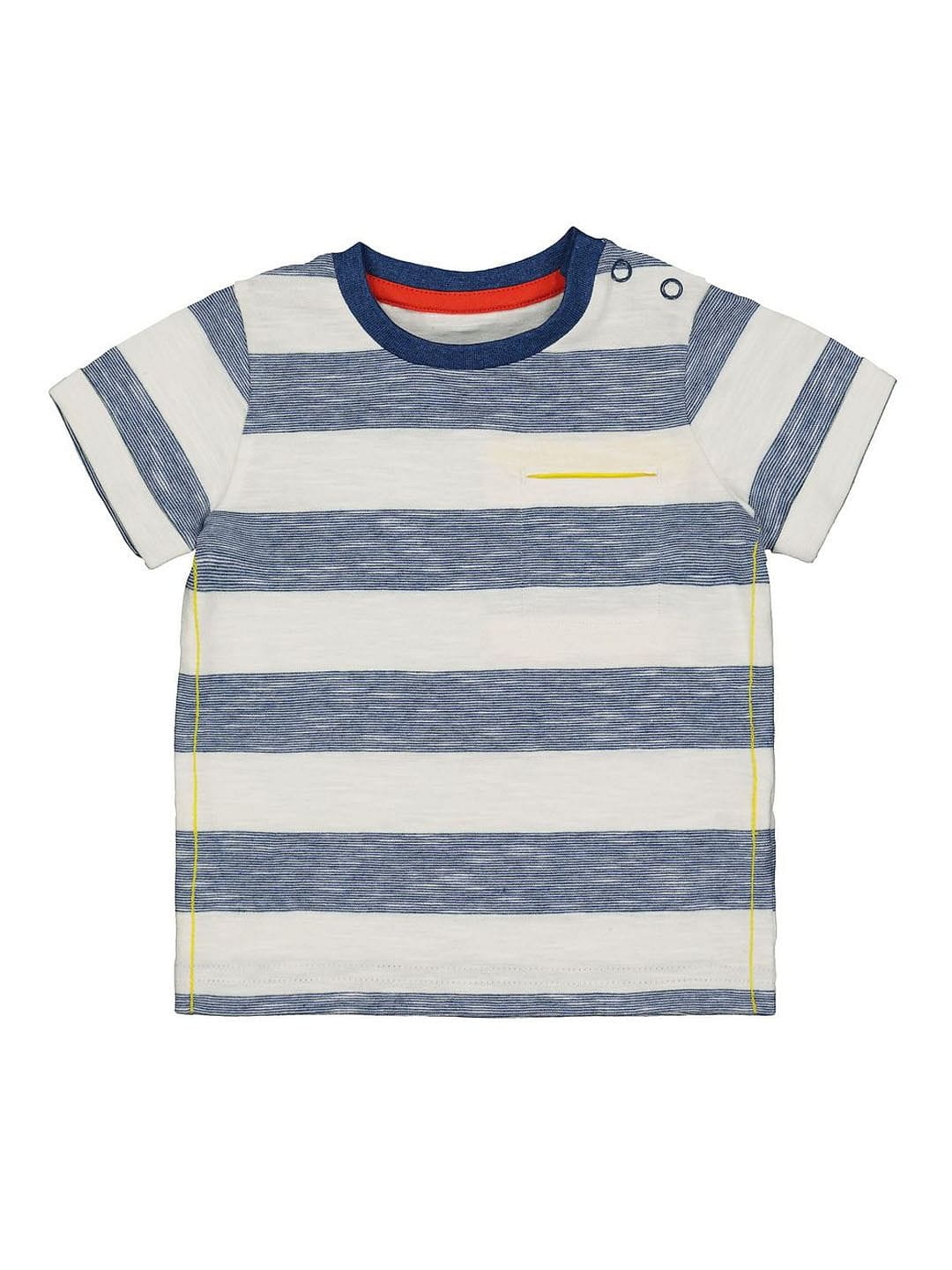Mothercare | Blue Striped Pocket T-Shirt 0