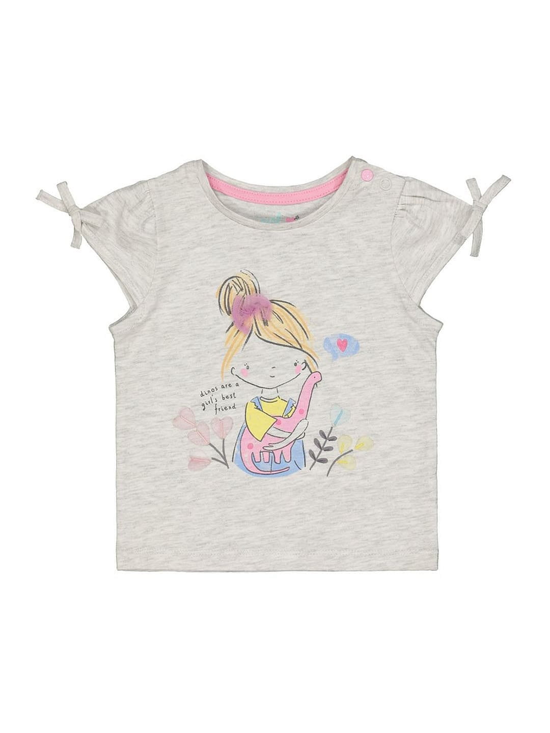 Mothercare | Grey Dinosaur and Girl T-Shirt 0