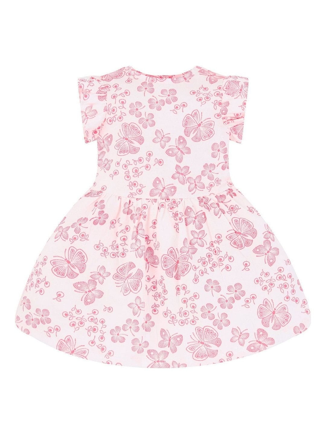 Mothercare | White And Neon Pink Butterfly Waisted Dress 0