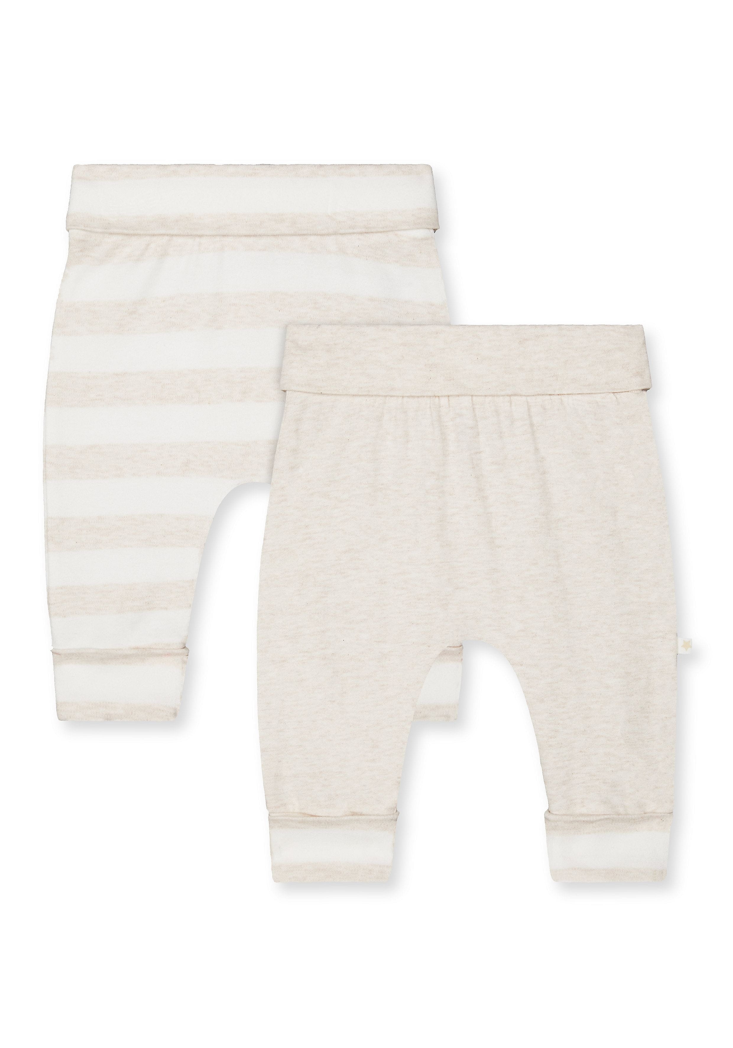 Mothercare | Unisex Joggers Striped - Pack Of 2 - Beige 0