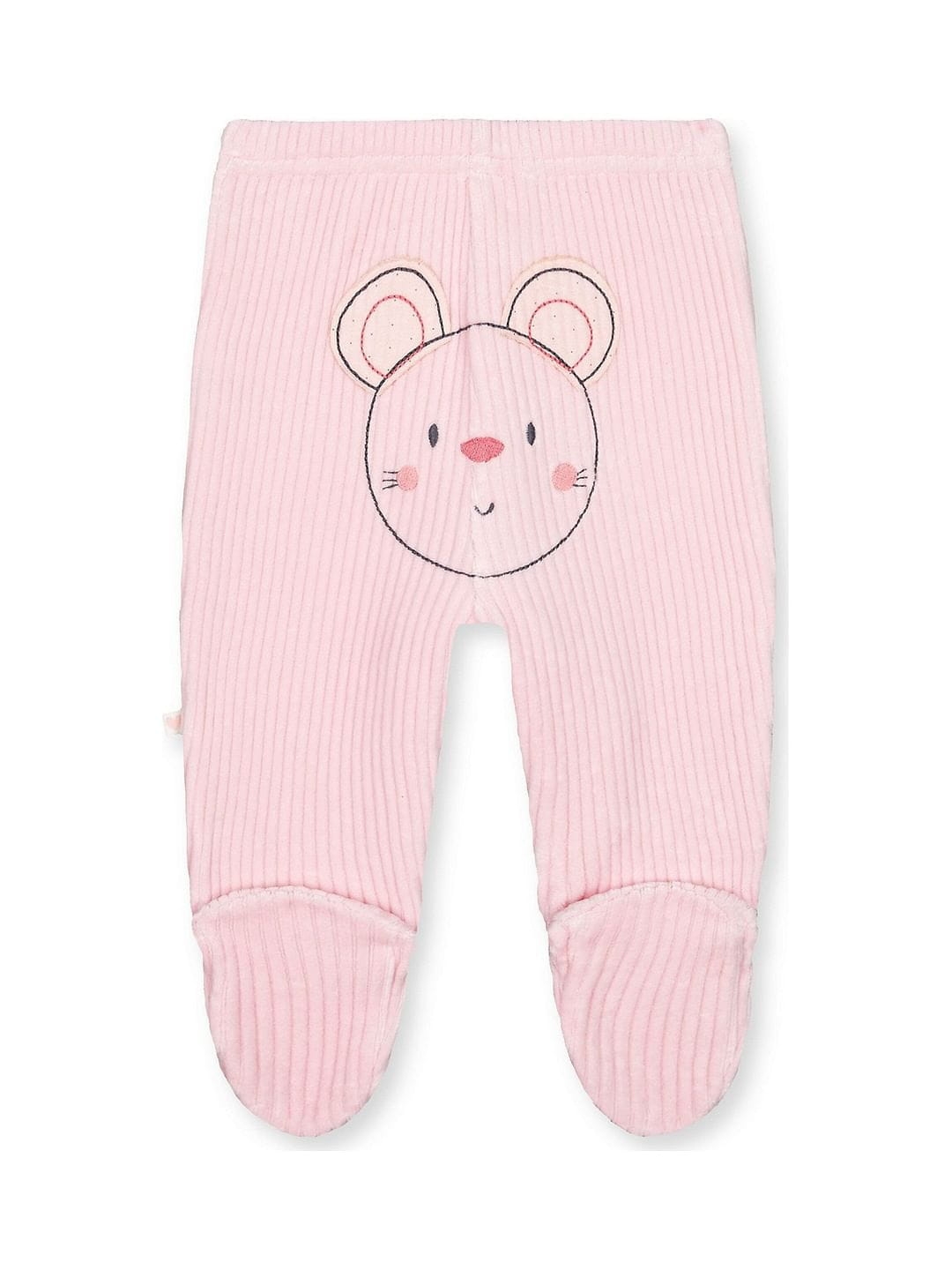 My First Pink Mouse Rib Velour Leggings