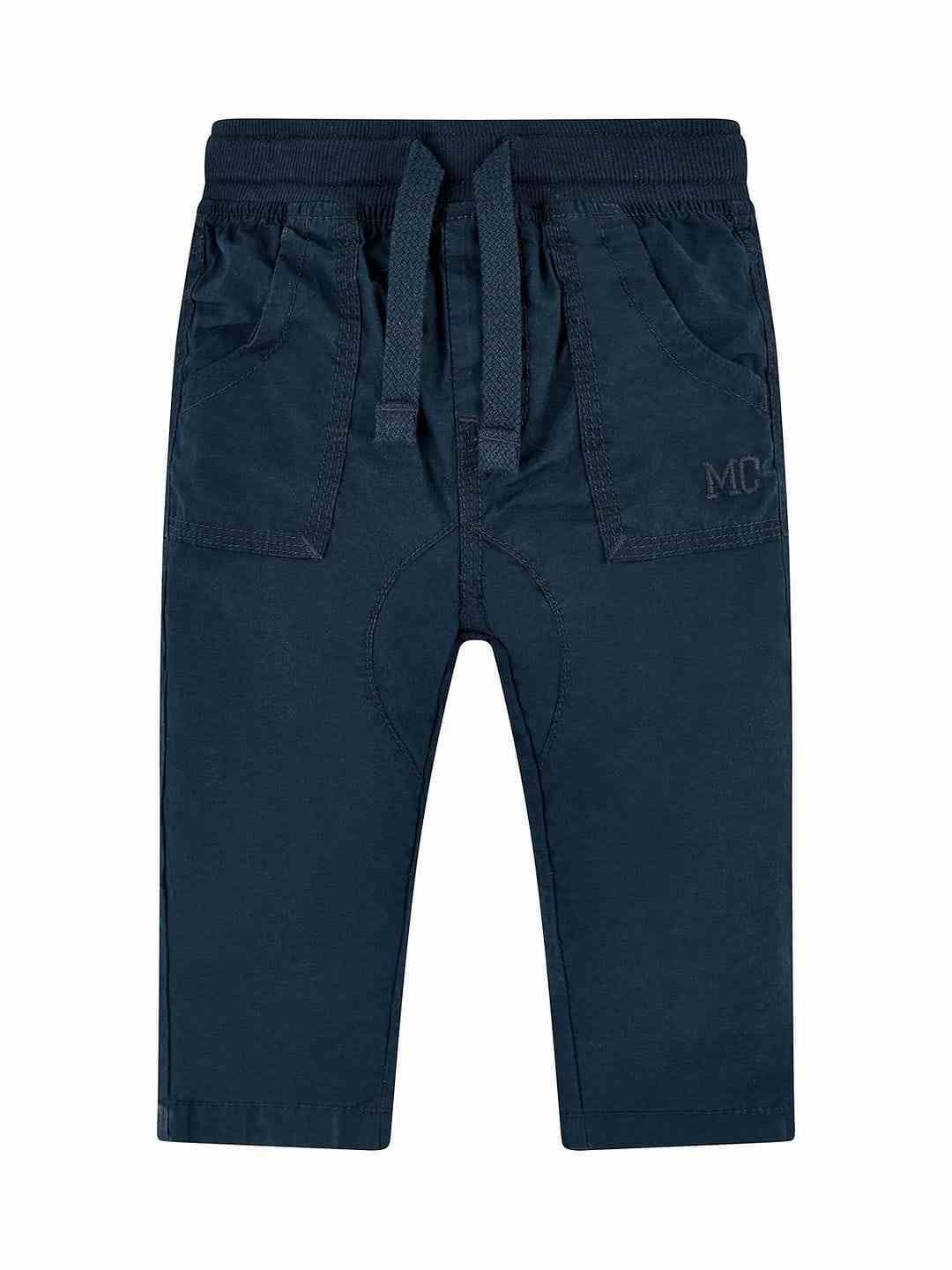 Navy Poplin Trousers