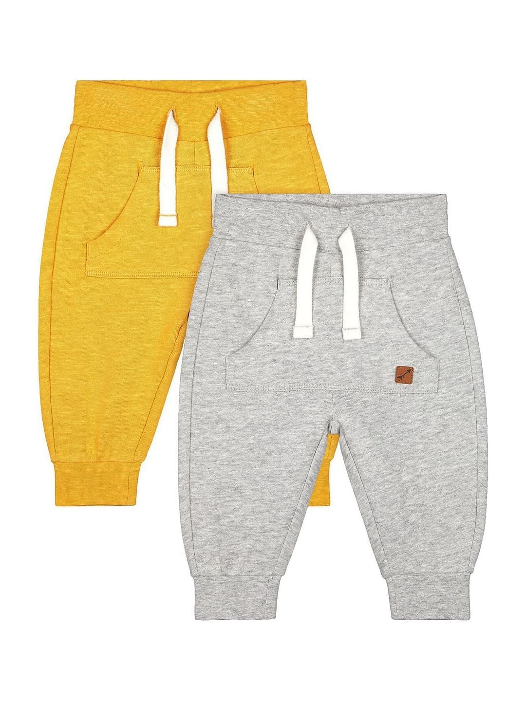 Mothercare | Mustard And Grey Joggers - 2 Pack 0