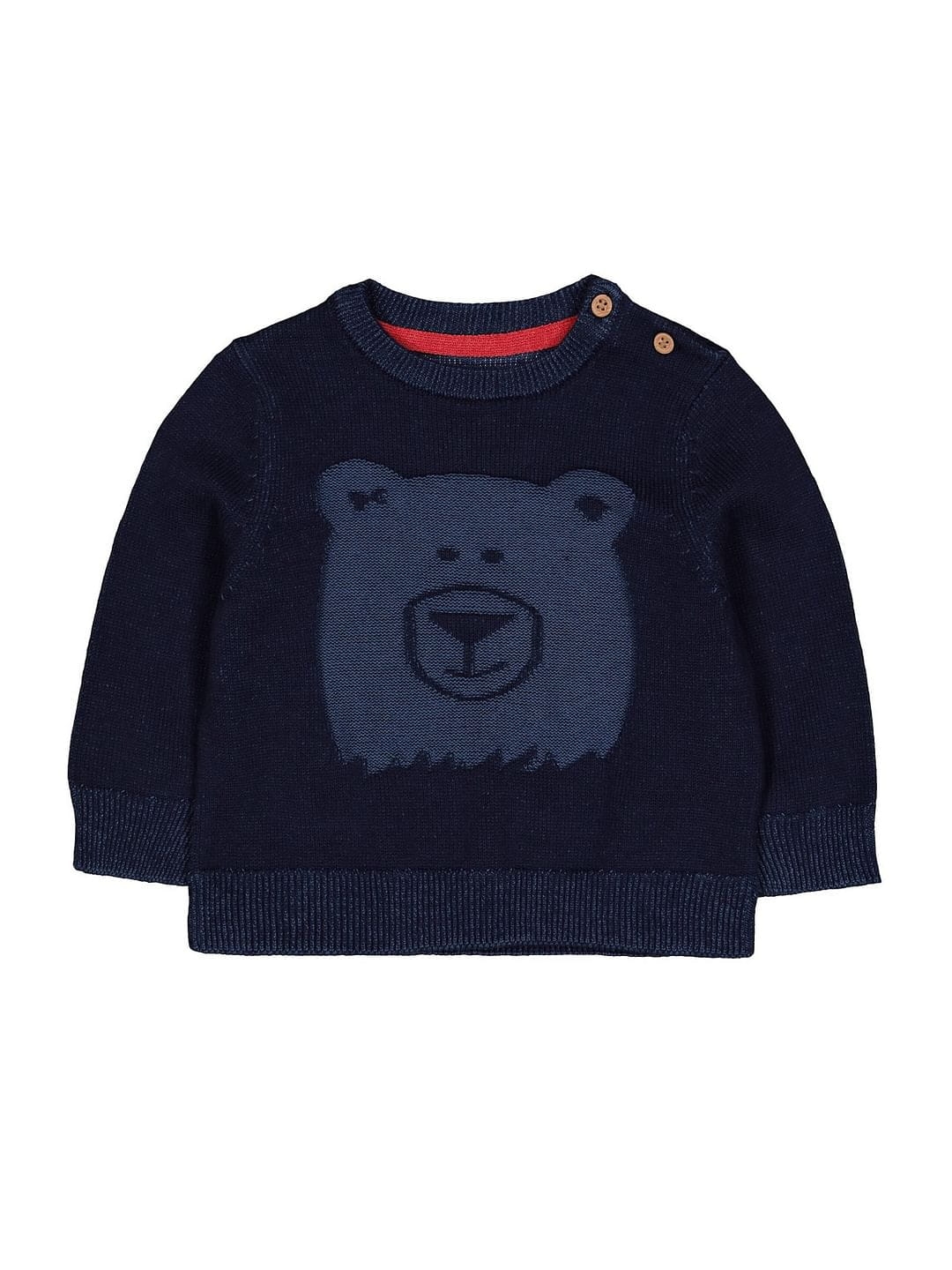 Mothercare | Navy Bear Knitted Jumper 0