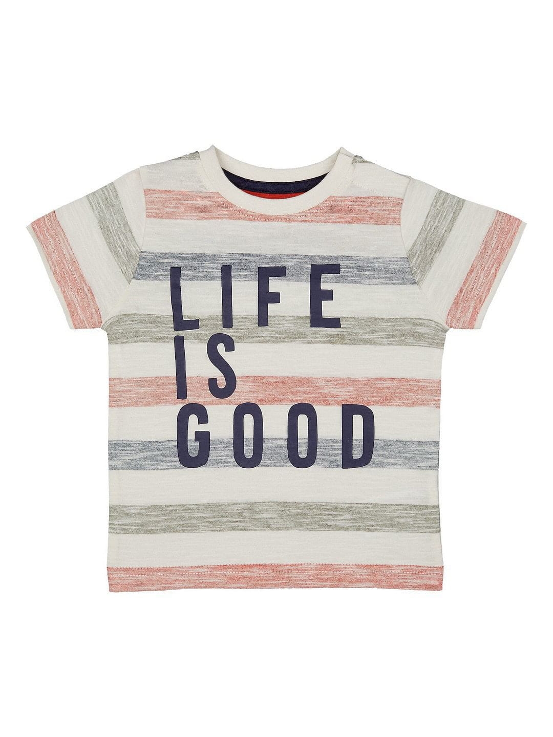 Mothercare | Stripe Life Is Good T-Shirt 0