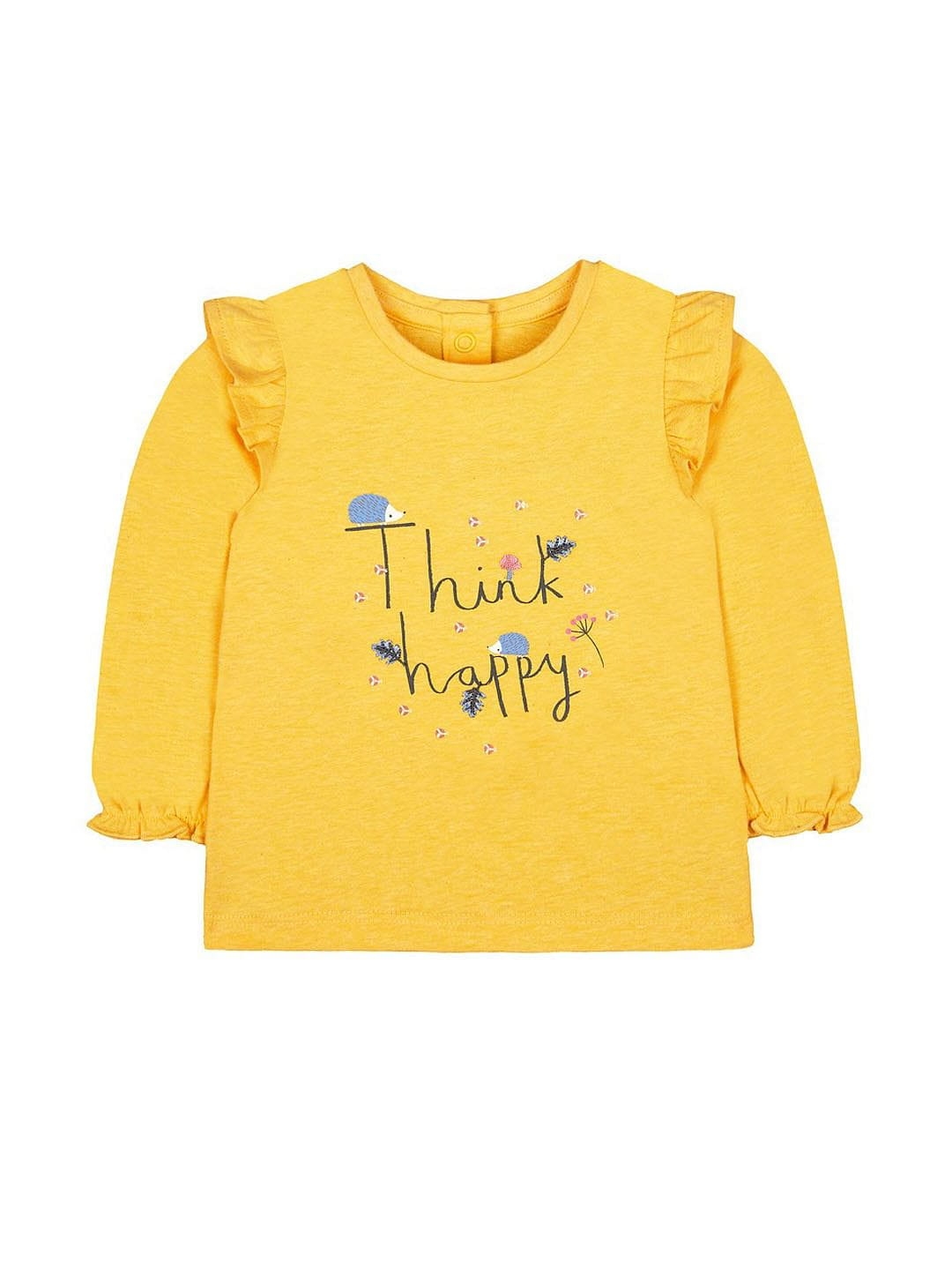 Mothercare | Yellow Think Happy Hedgehog T-Shirt 0