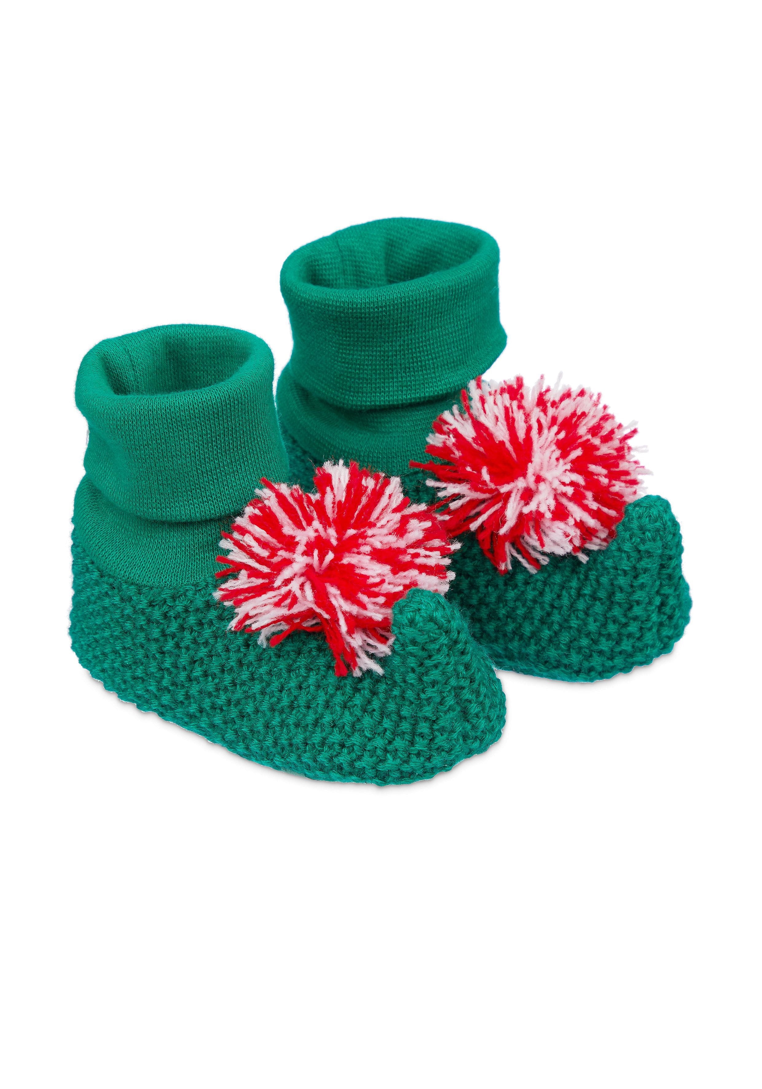 Mothercare | Green Elf Knitted Socktops 0