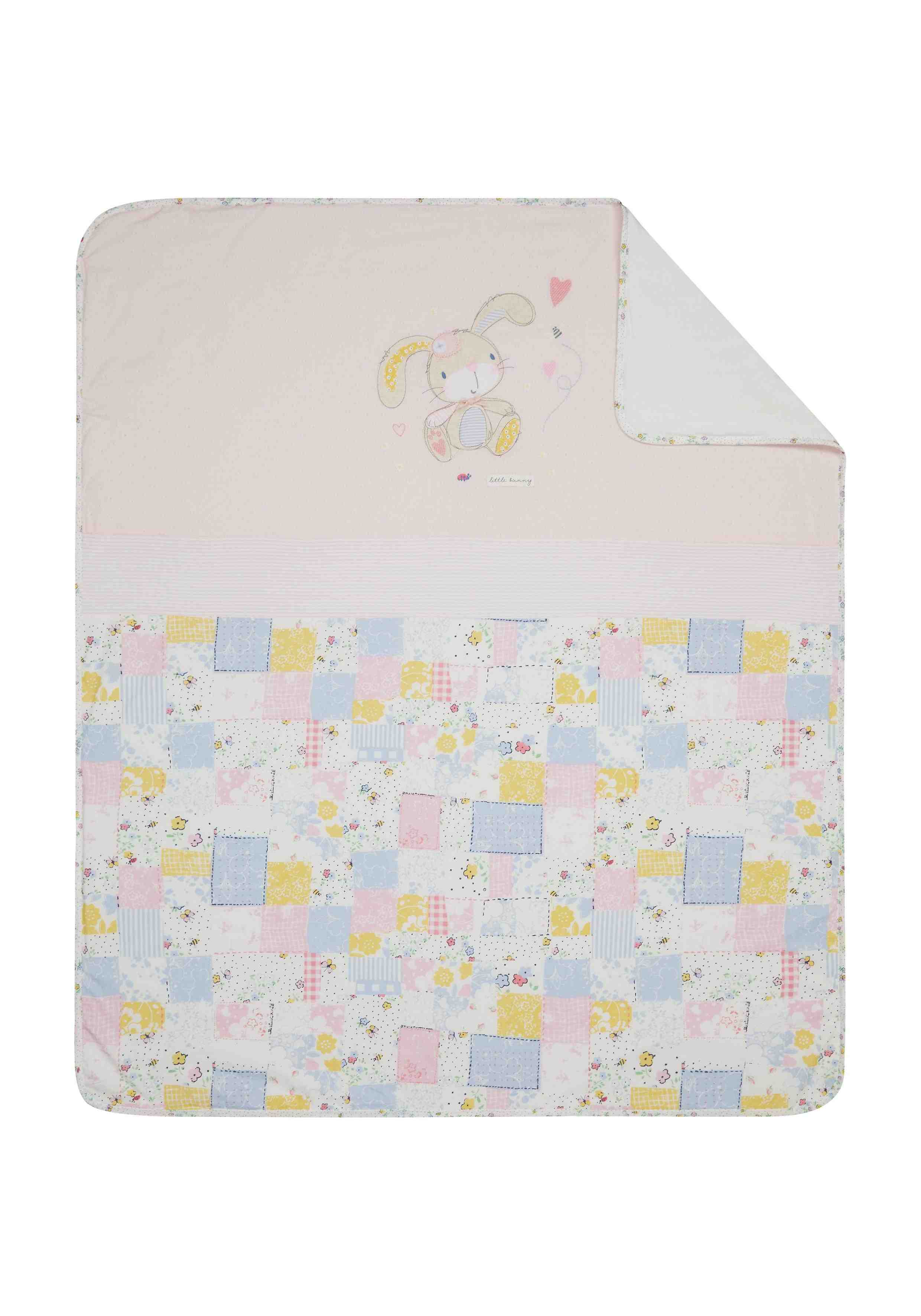 Mothercare Spring Flower Coverlet Blanket - Pink