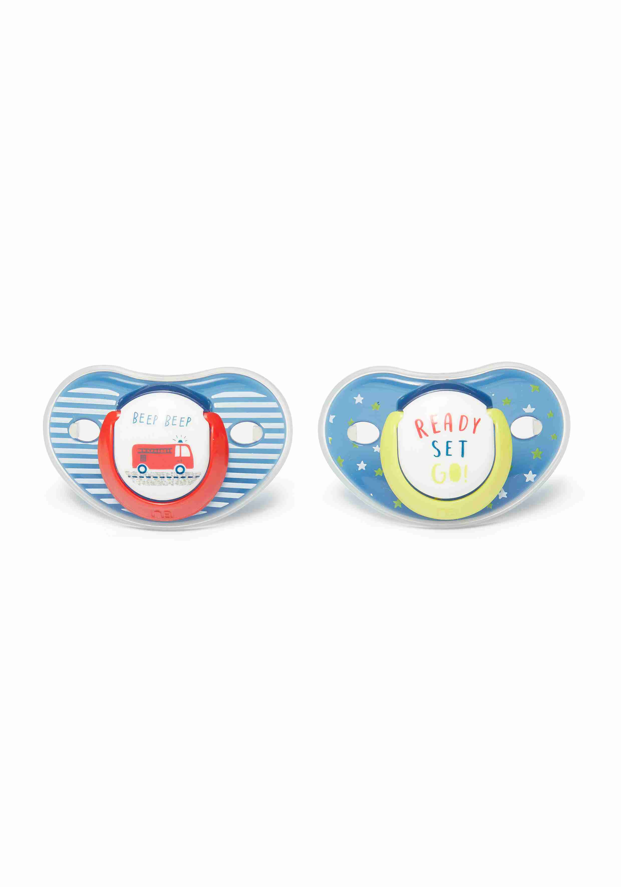 Mothercare Ready Set Go Soothers and Pacifiers - Pack of 2 - Multicolor