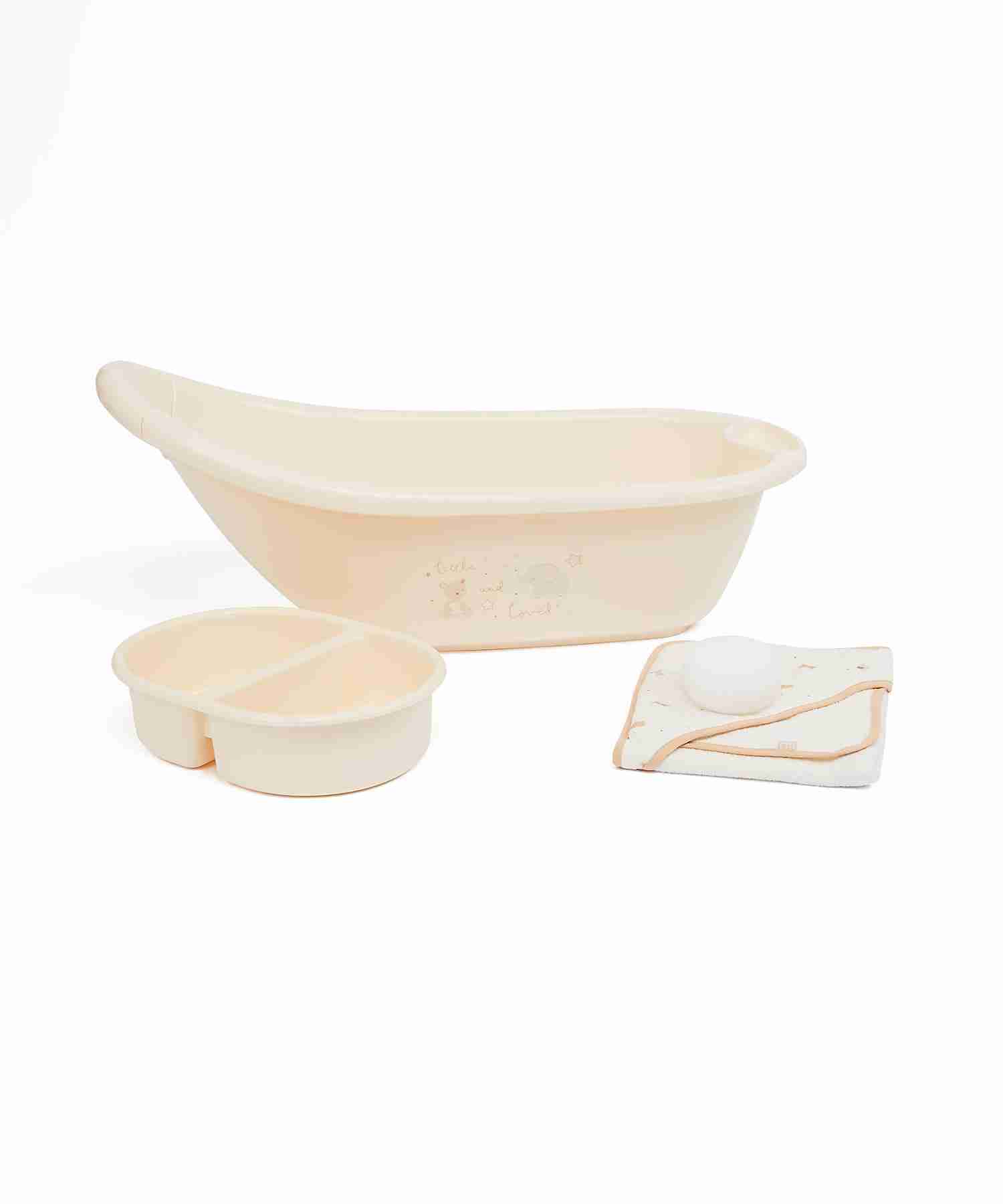 Mothercare Little and Loved Bath Stand and Box - Pack of 4 - Cream