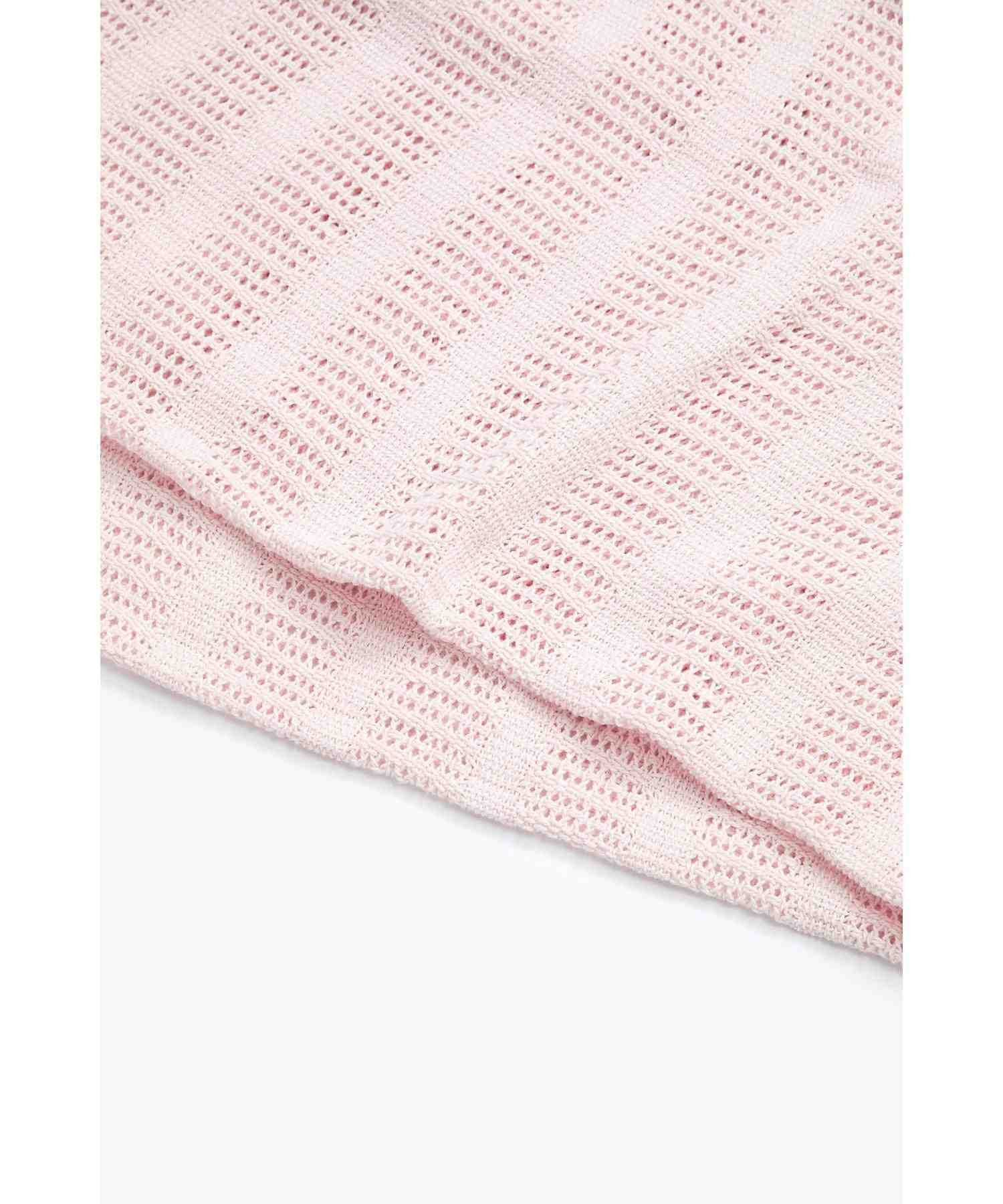 Mothercare Essentials Cot Bed Cellular Blanket - Pink