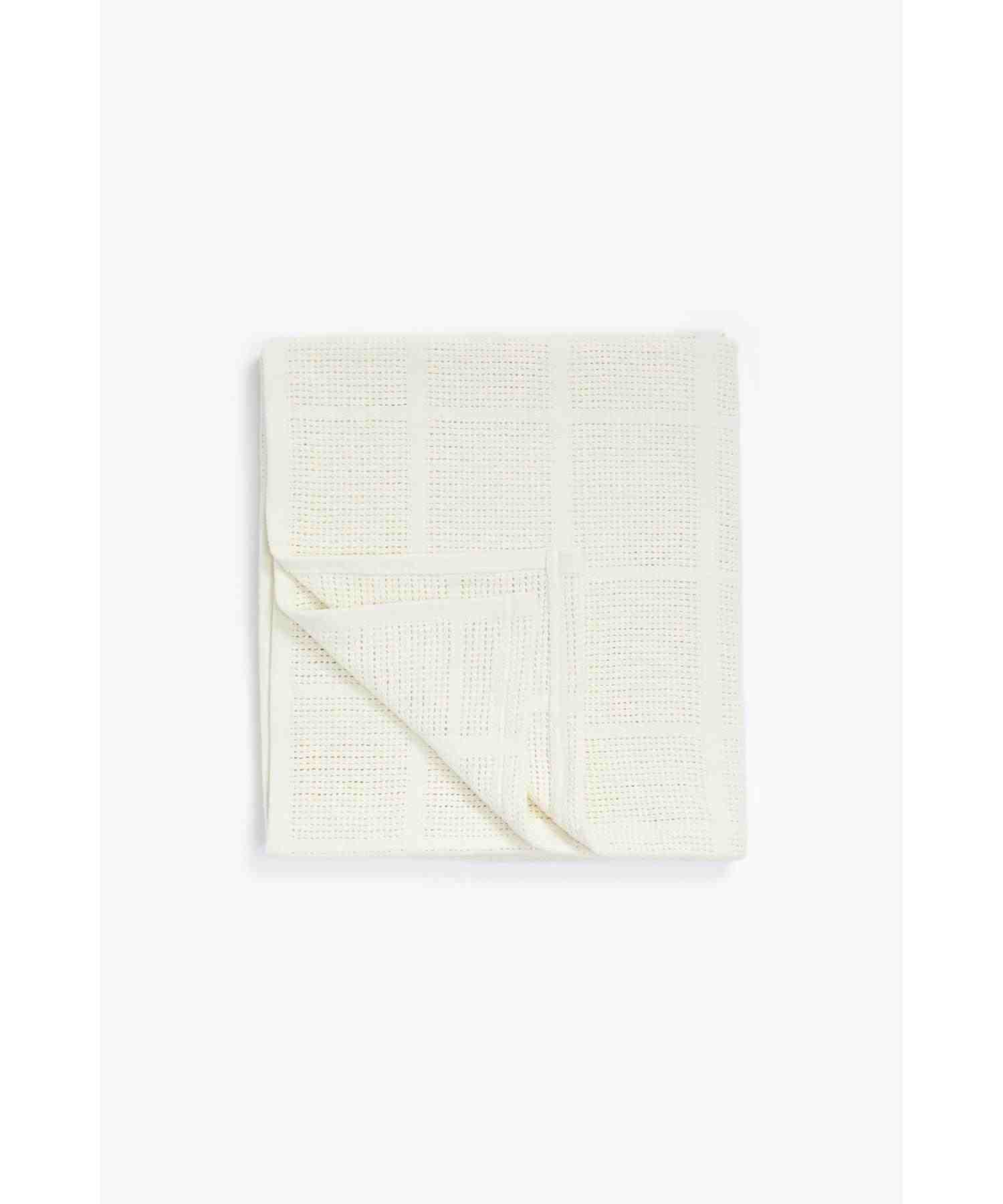 Mothercare essentials cot bed cellular blanket cream