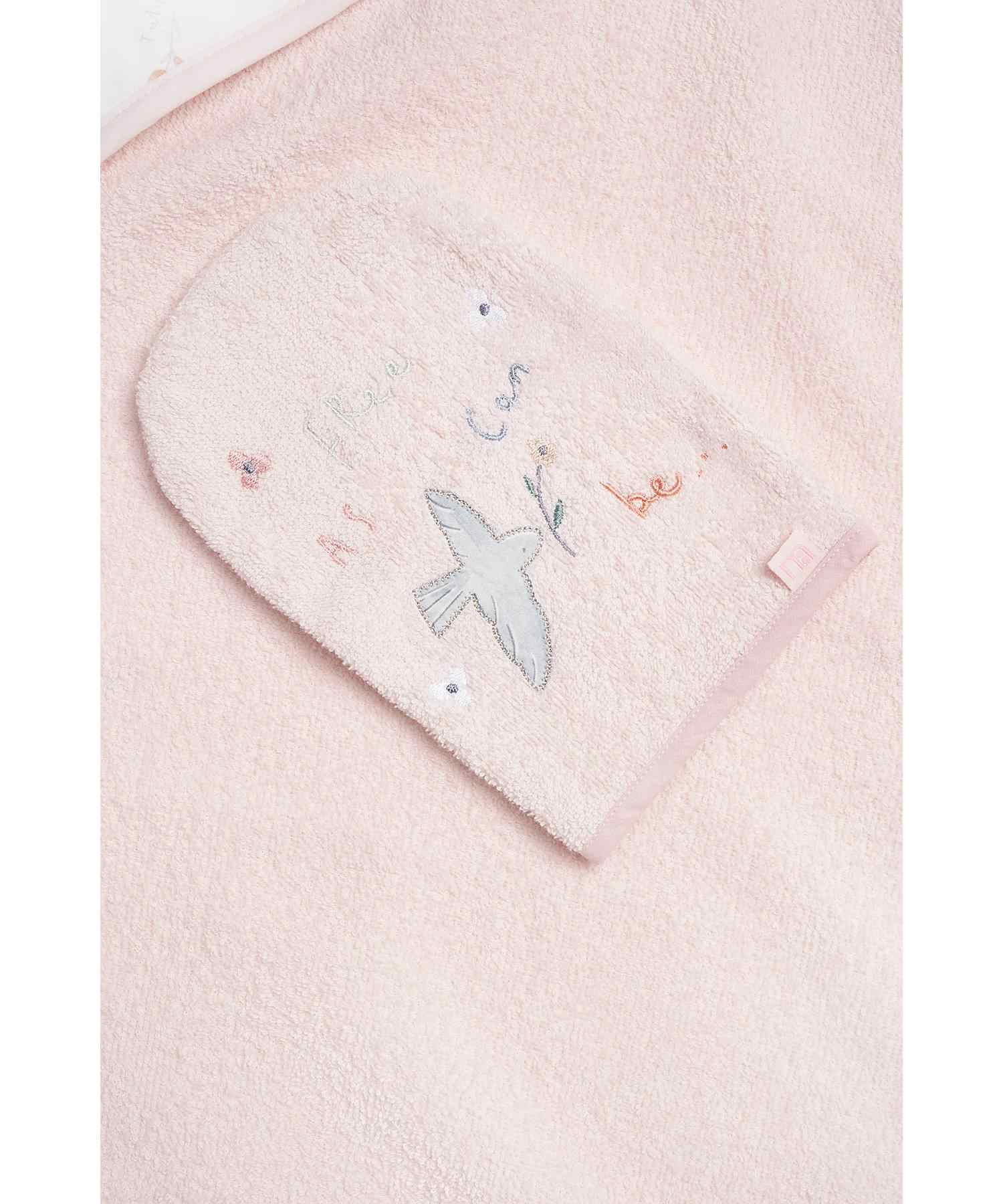 Mothercare Flutterby Cuddle N Dry Towelling Mit Set - Pack of 2 - Pink