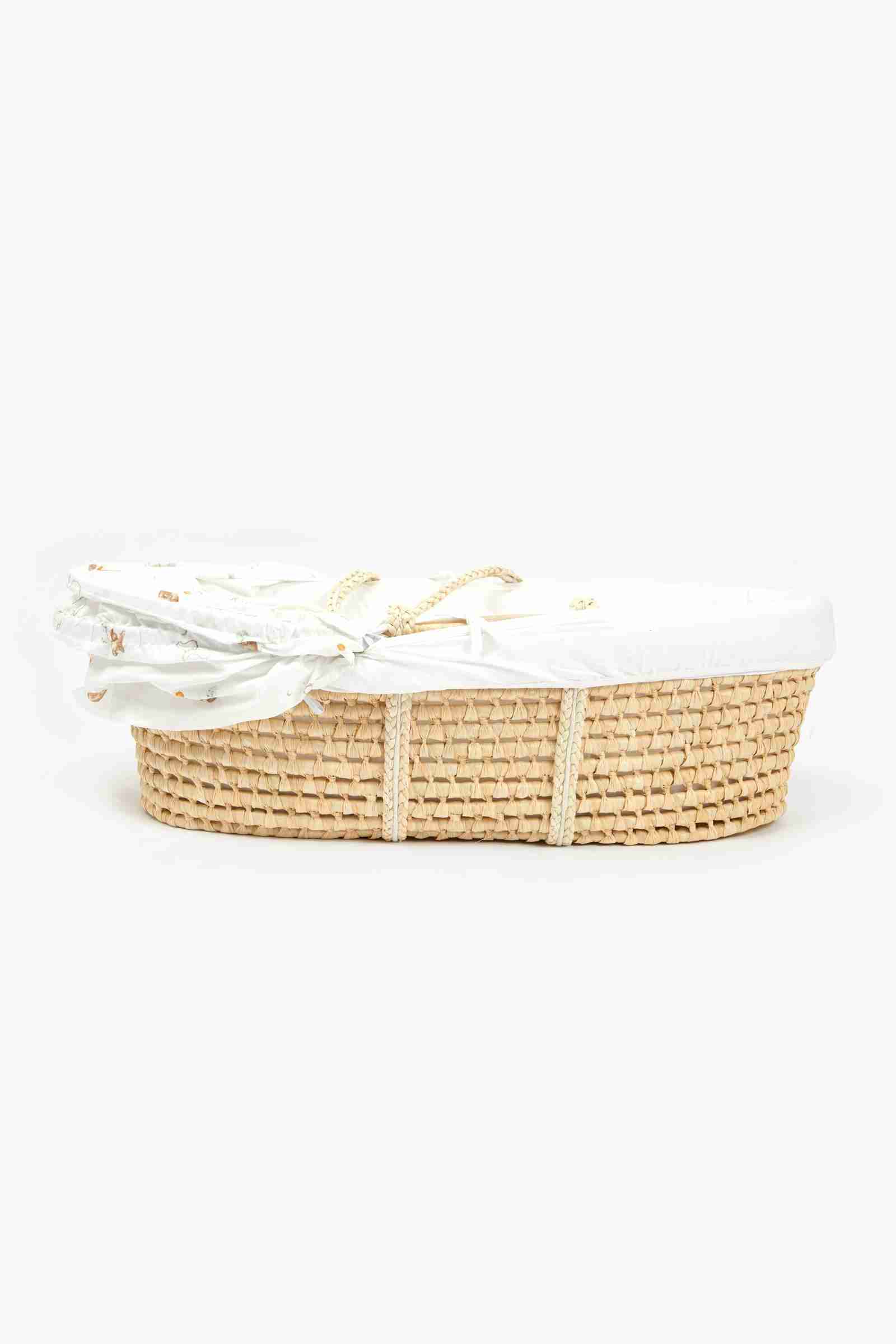 Mothercare Unisex Printed Moses Basket And Moses Basket Stand - Beige