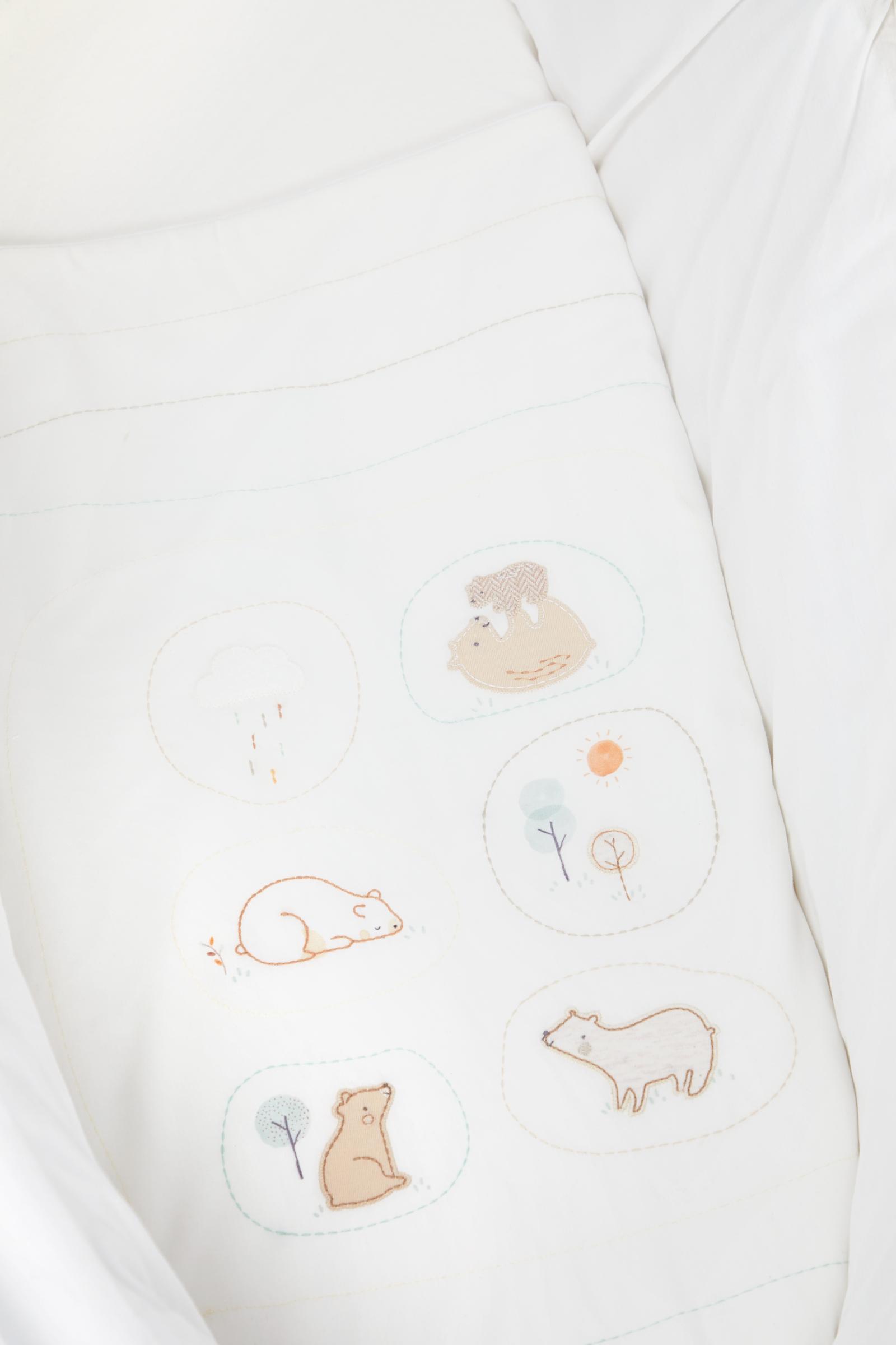 Mothercare Unisex Printed Moses Basket And Moses Basket Stand - Beige