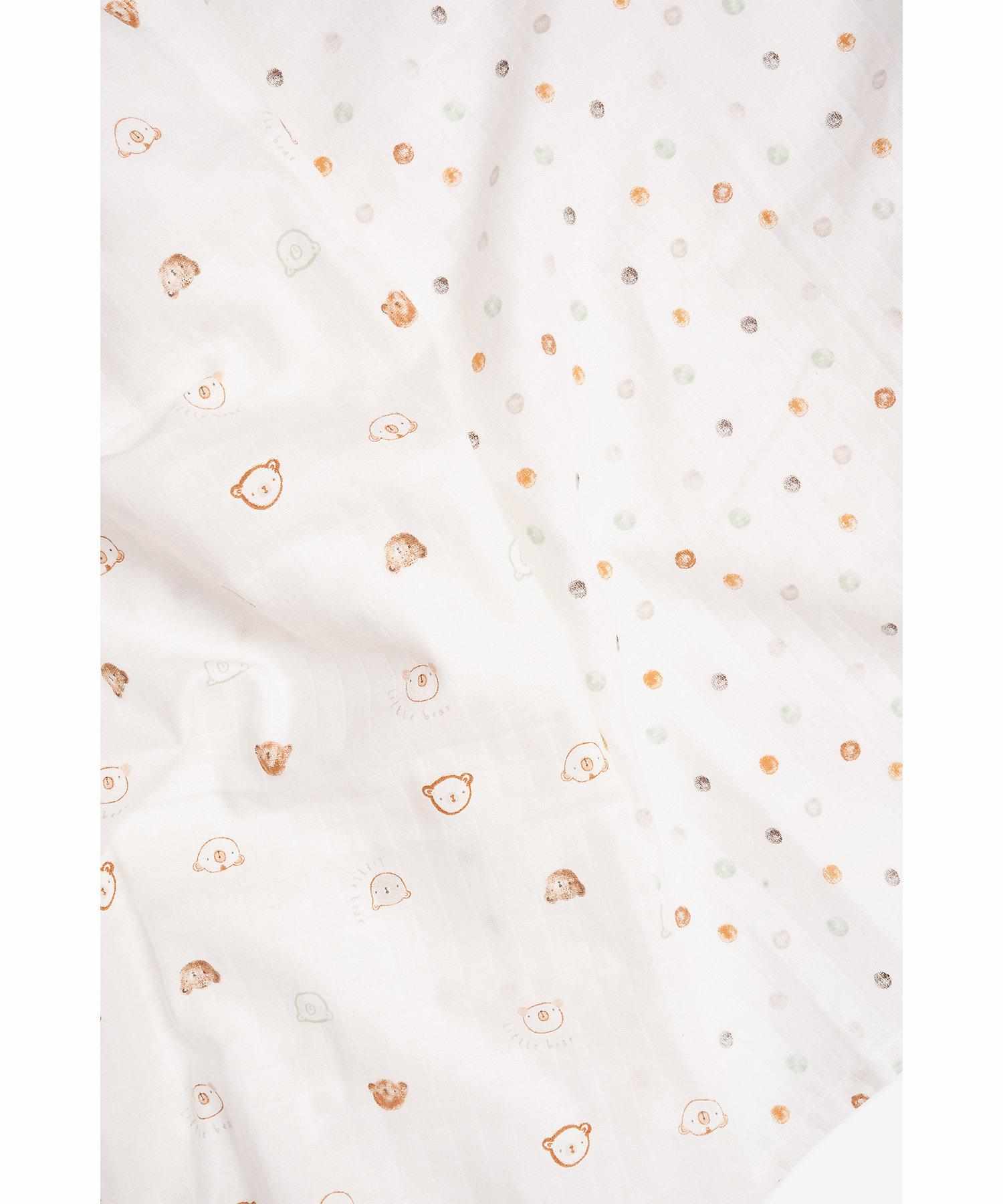 Mothercare Unisex 100% Cotton ComfortableMuslins - Pack of 2 - Beige