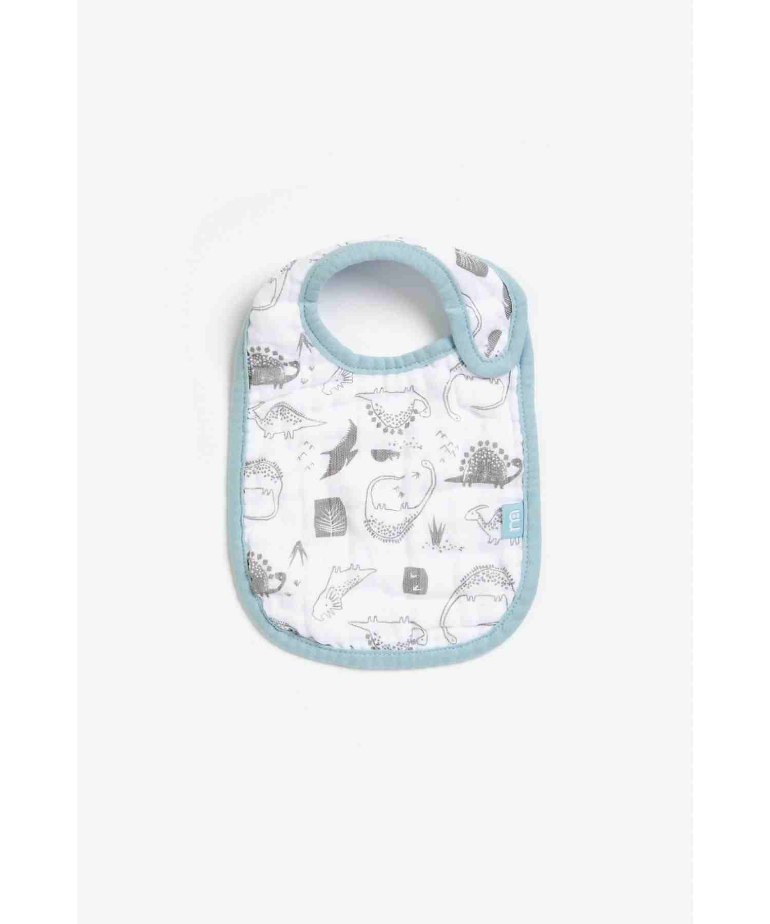 Mothercare Dino Muslin Bibs - Pack of 3 - Blue