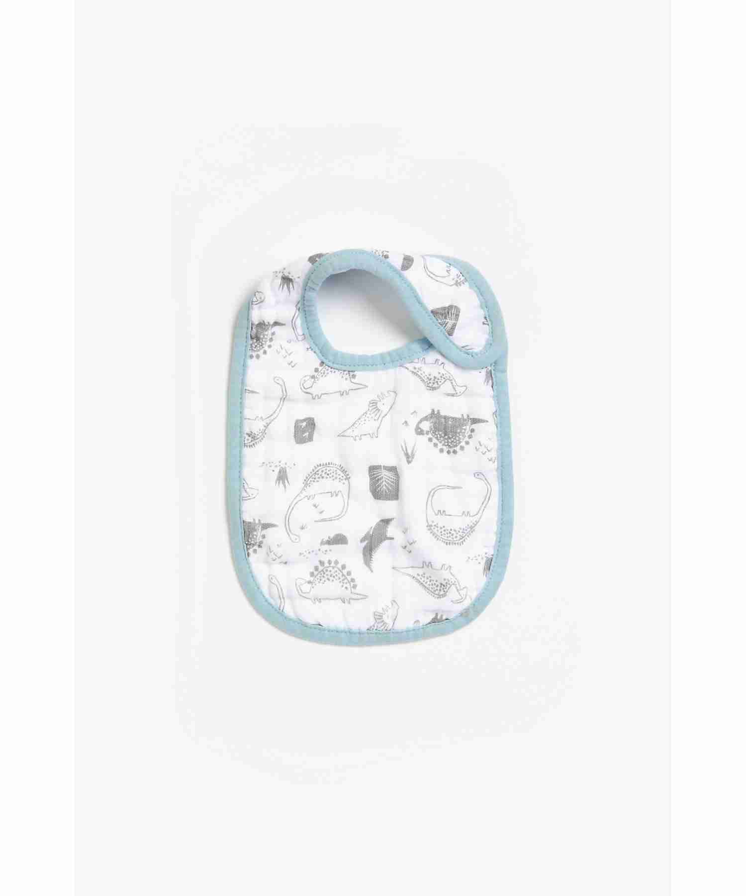 Mothercare Dino Muslin Bibs - Pack of 3 - Blue