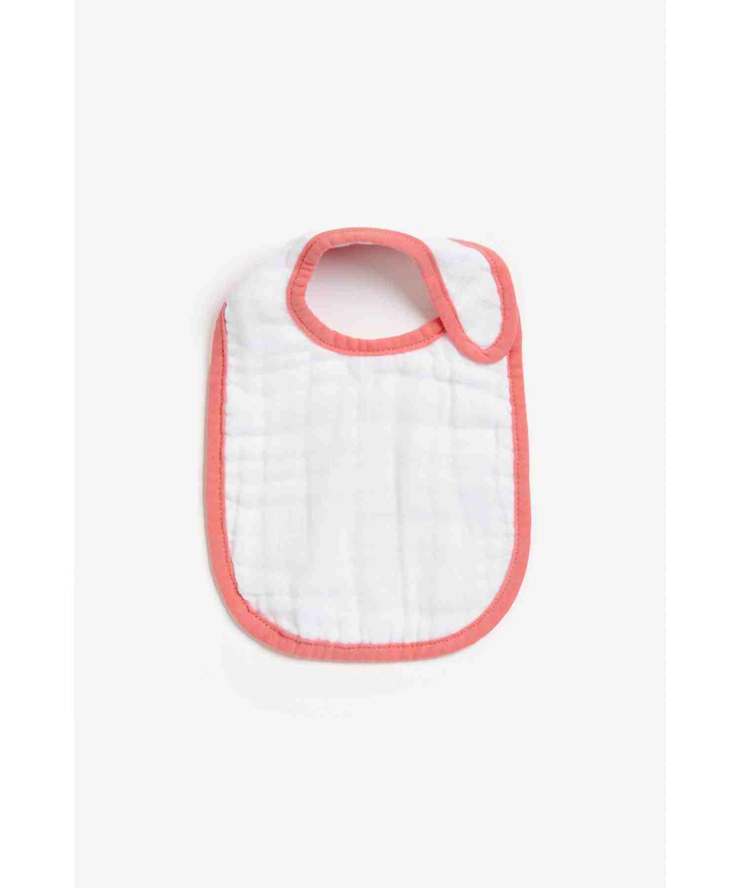 Mothercare Bunny Muslin Bibs - Pack of 3 - Pink