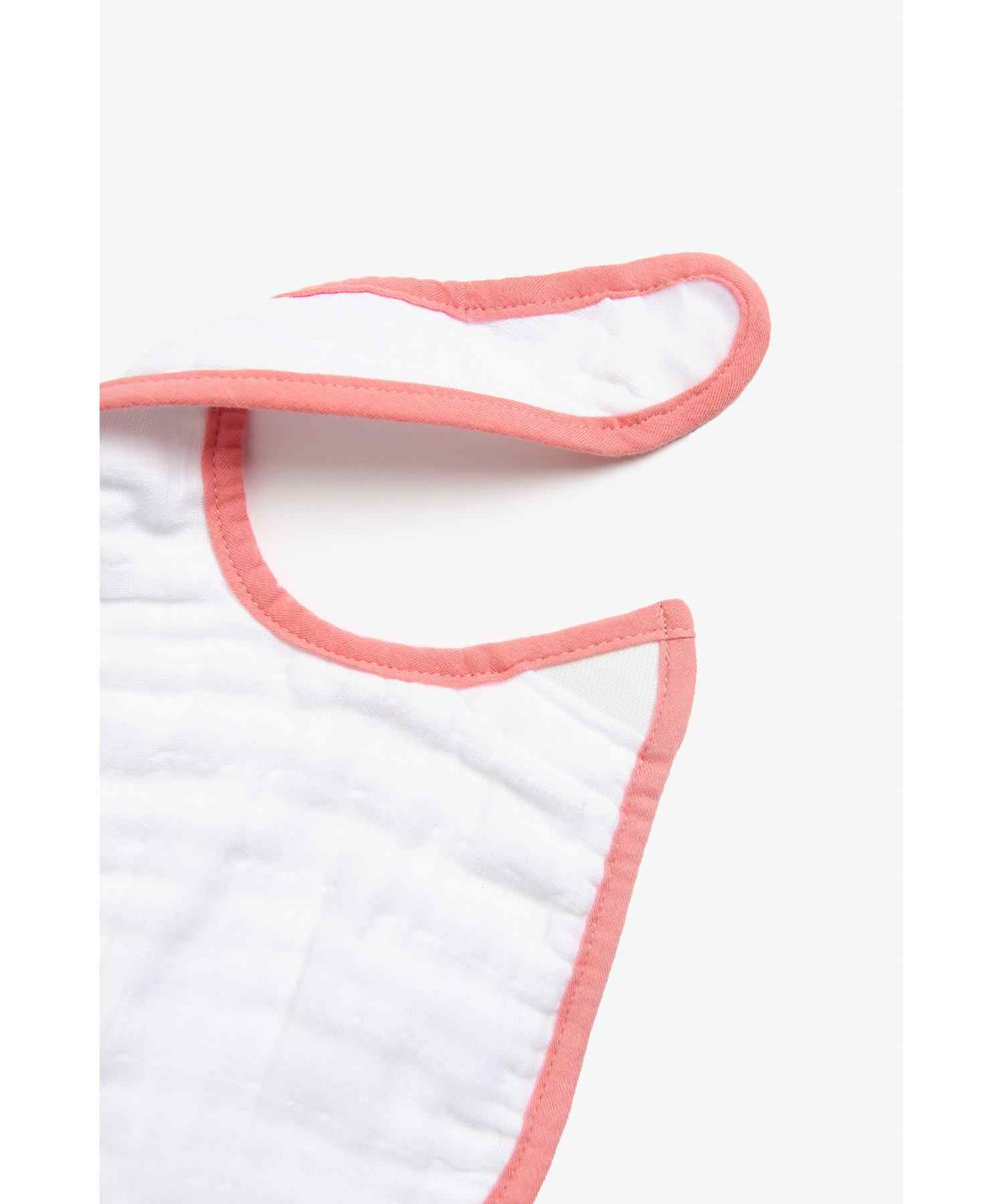 Mothercare Bunny Muslin Bibs - Pack of 3 - Pink