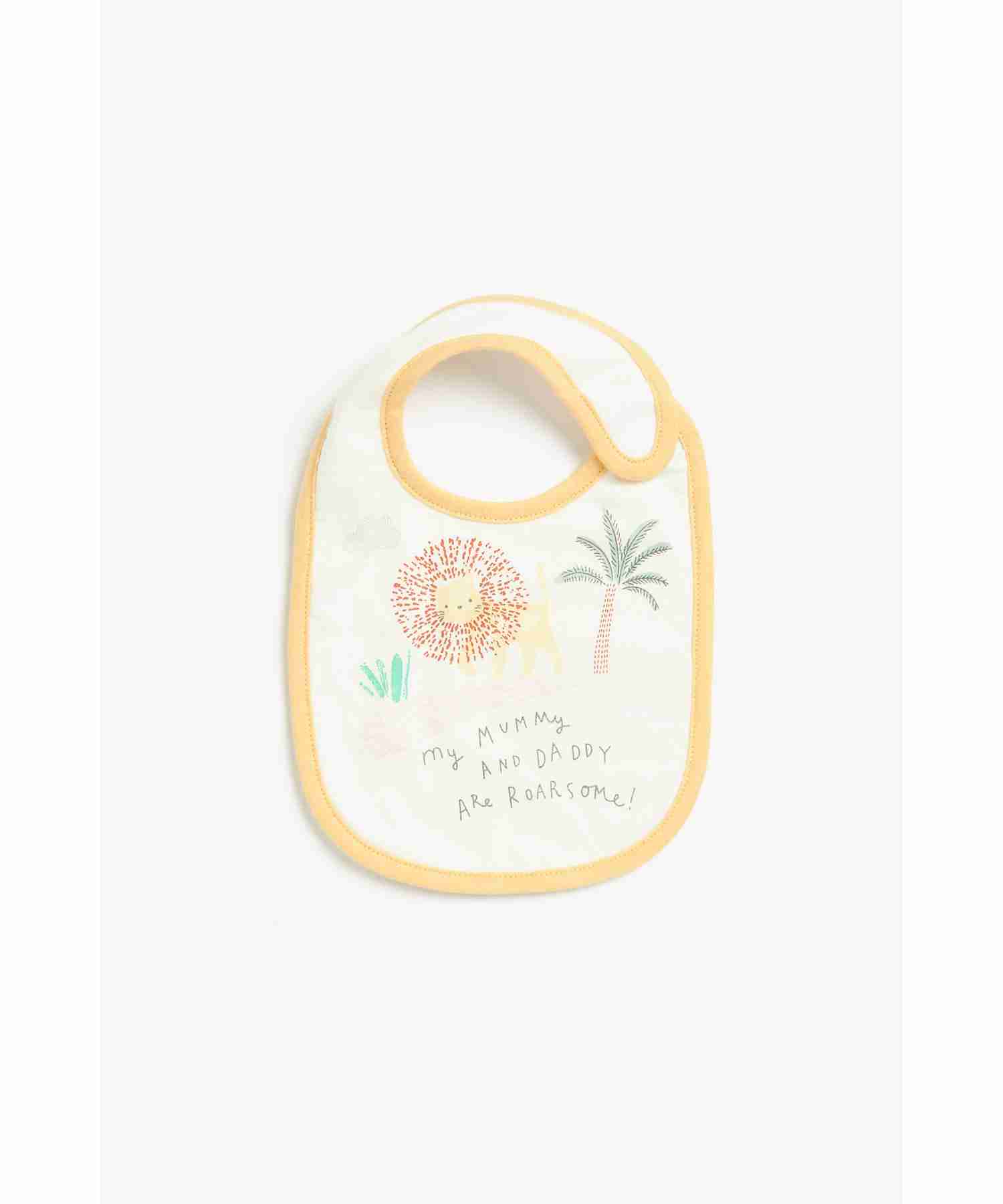Mothercare Animal Kingdom Mummy Daddy Bibs - Pack of 3 - Multicolor