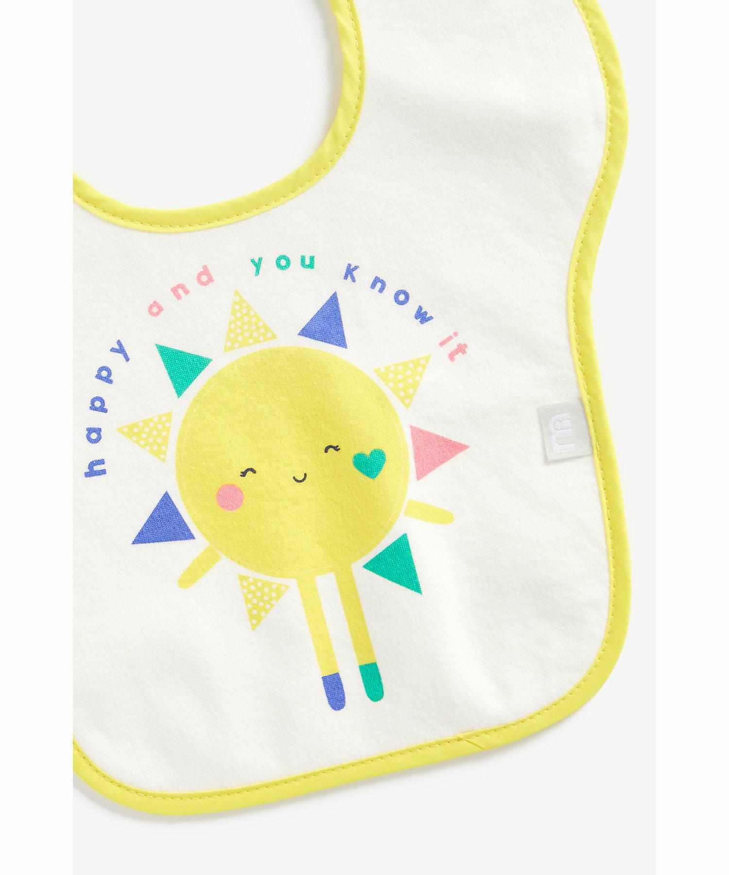 Mothercare Sunshine Toddler Bibs - Pack of 3 - Yellow