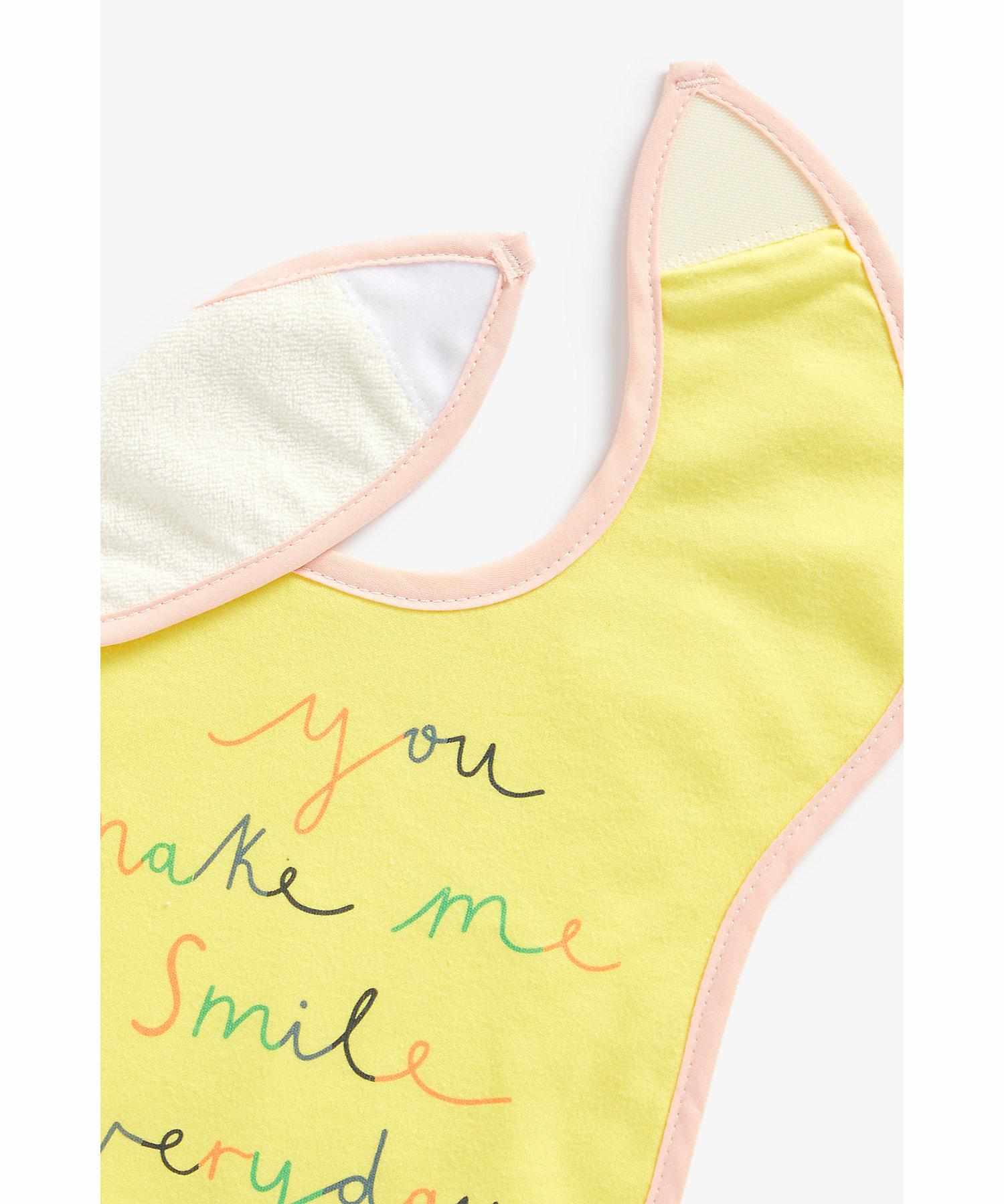 Mothercare Sunshine Toddler Bibs - Pack of 3 - Yellow