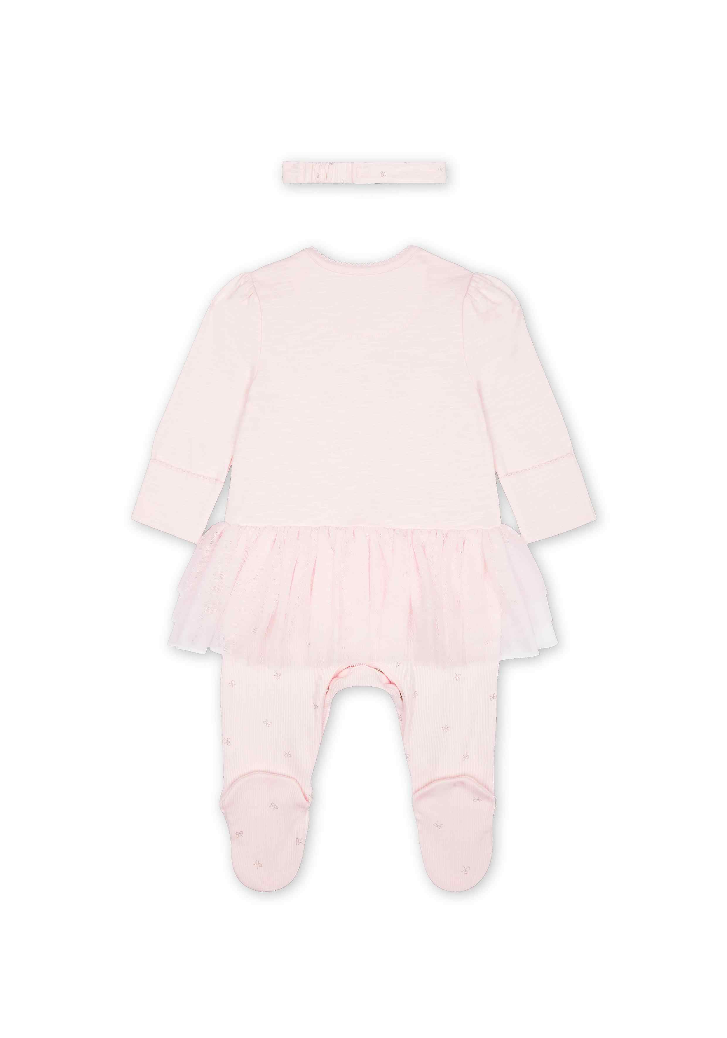 Mothercare Girls Full Sleeves Romper - Pink