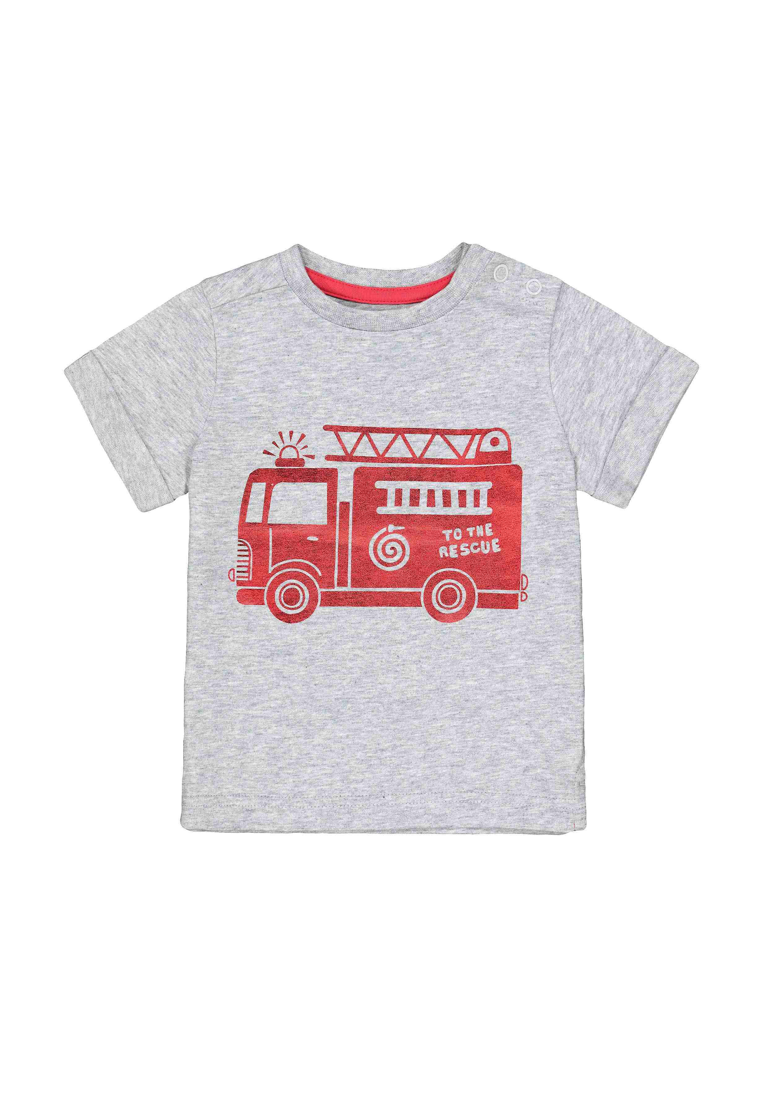 Grey Foil Fire Engine T-Shirt