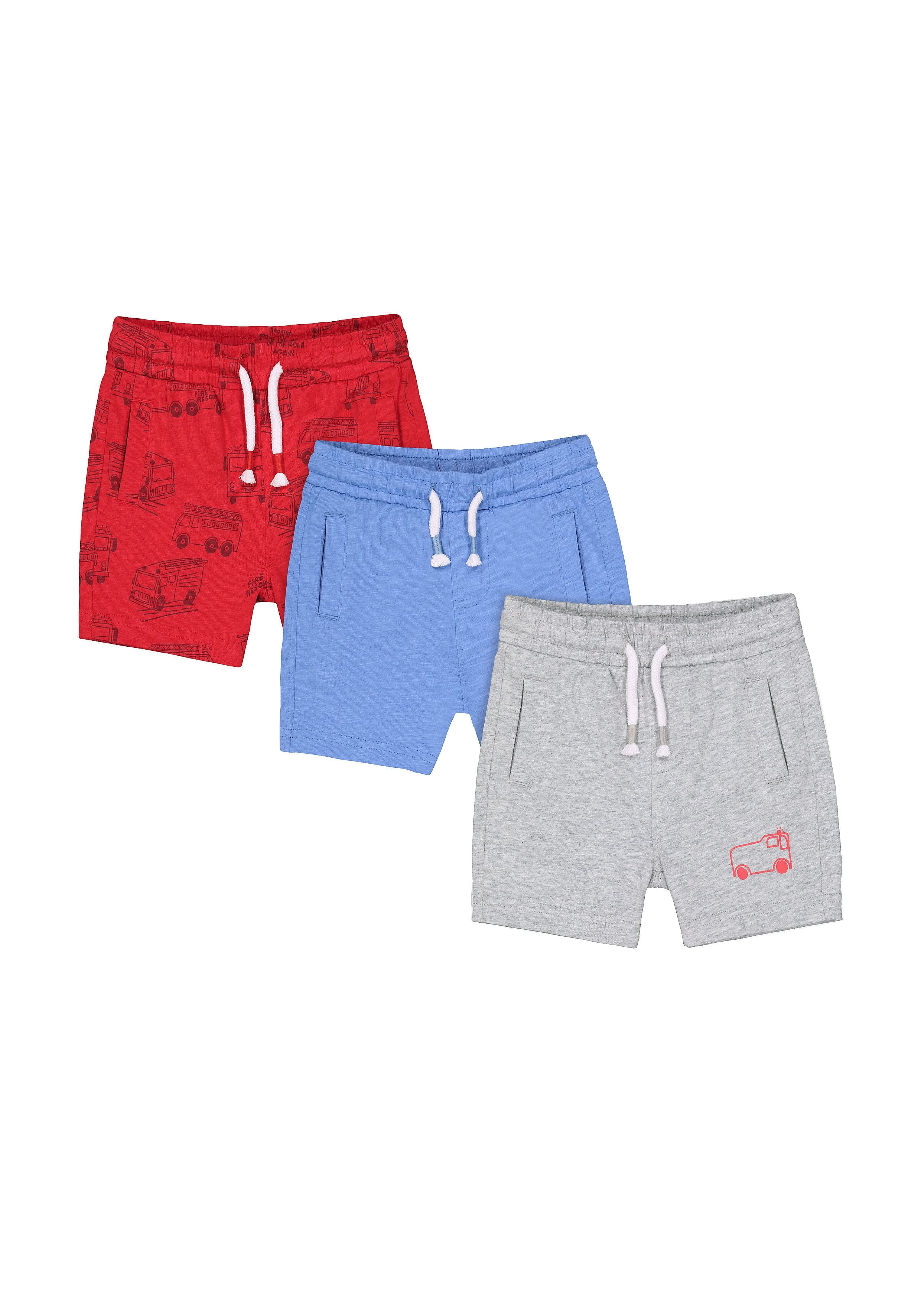 Mothercare | Fire Engine Jersey Shorts - Pack of 3 0