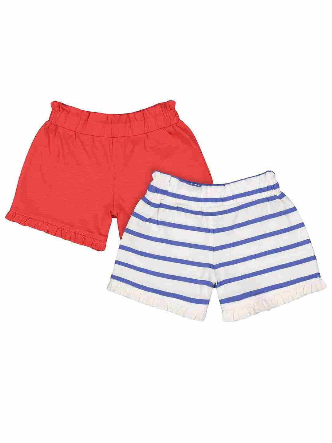 Striped and Red Shorts - Pack of 2