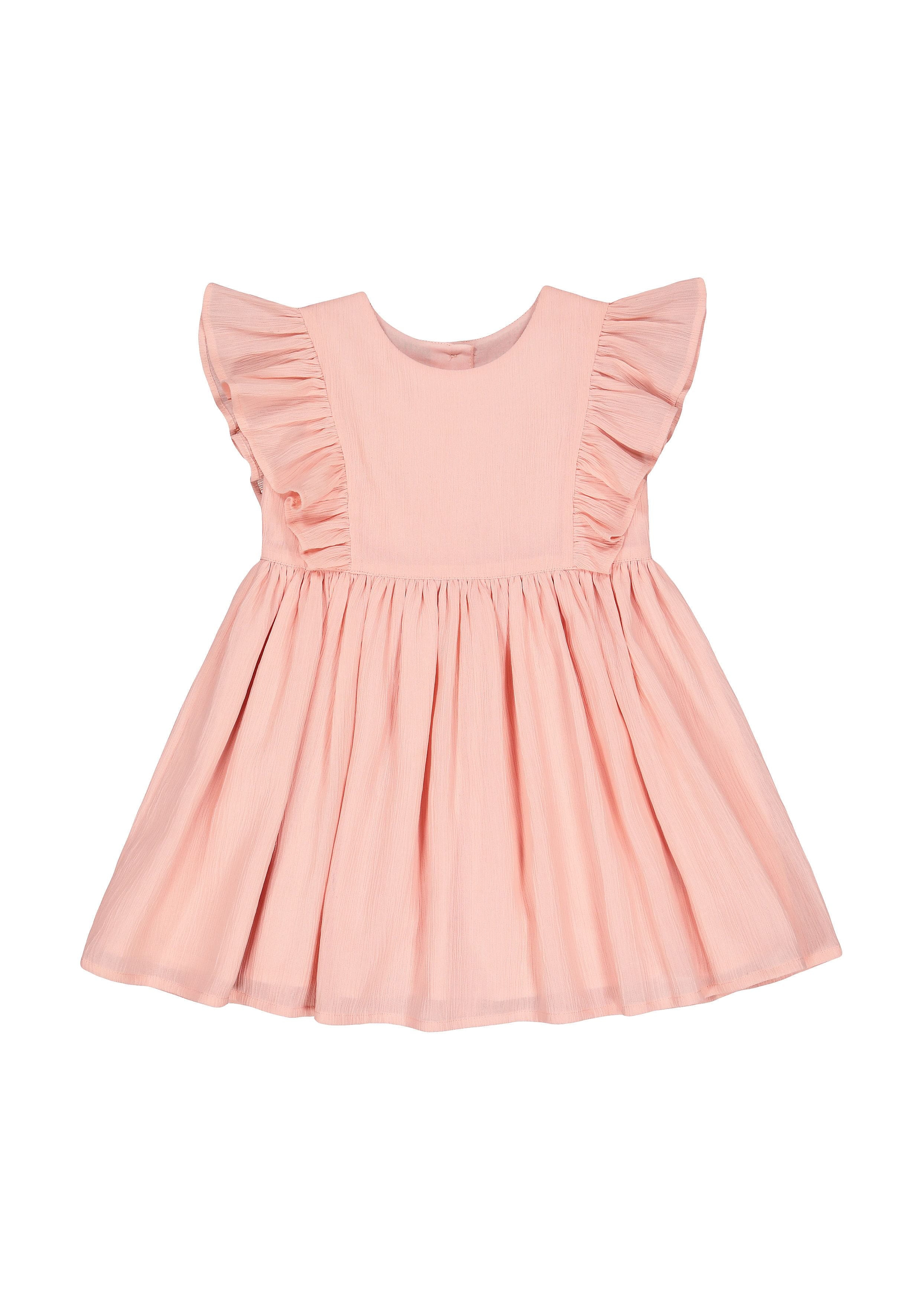 Mothercare | Girls Sleeveless Dress Frill Detail - Pink 0
