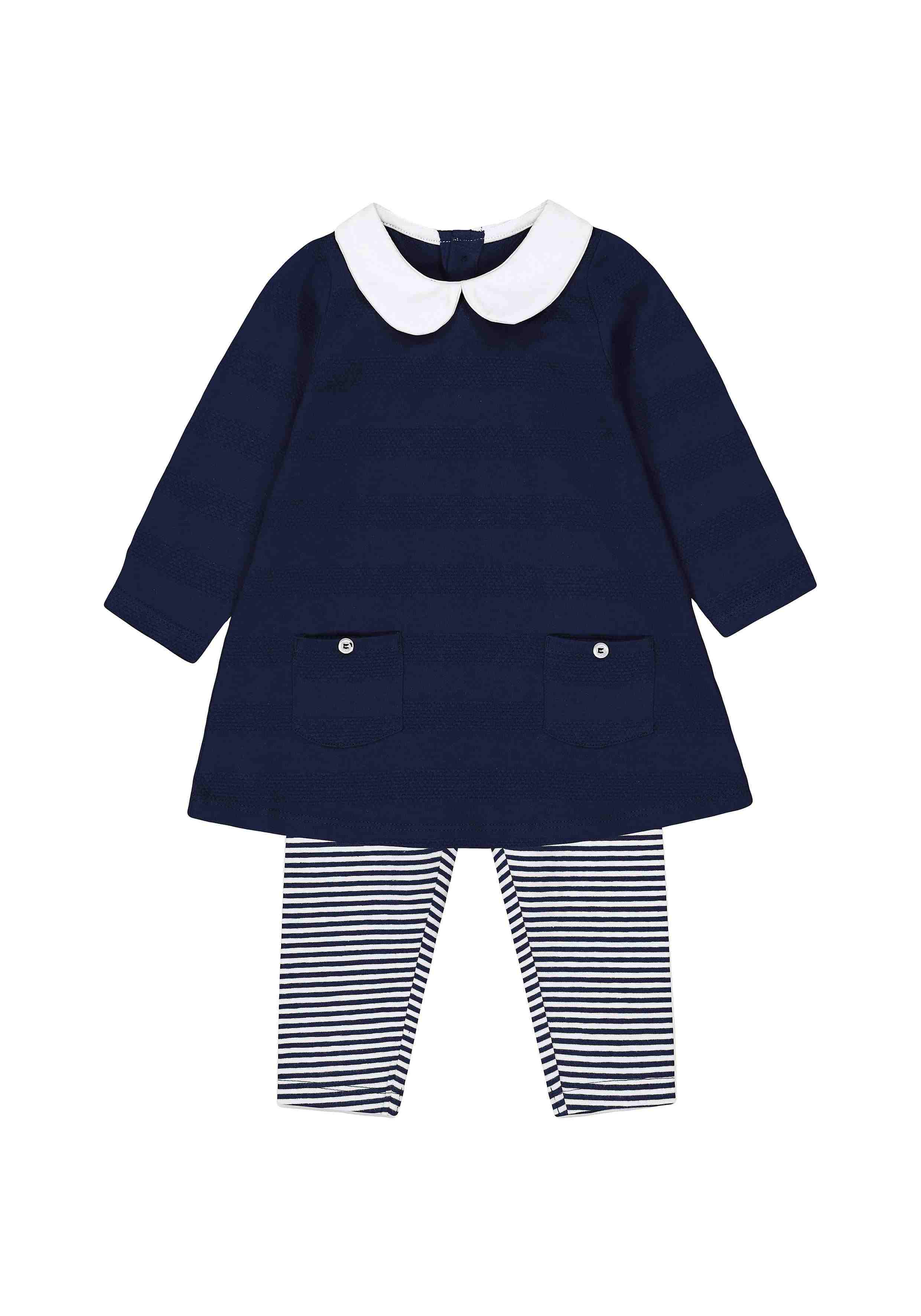 Navy Solid Twin Set