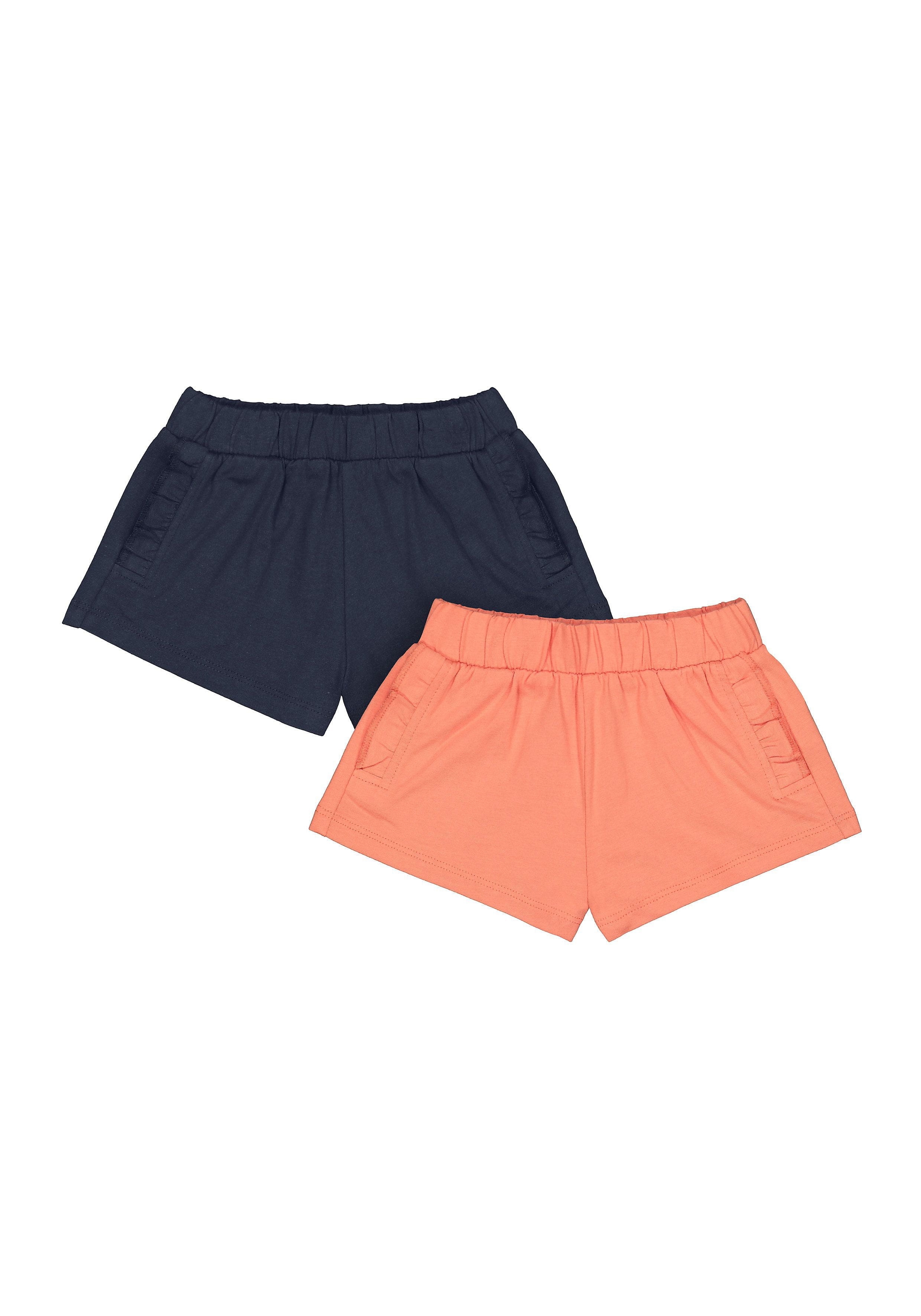 Mothercare | Multicoloured Solid Shorts - Pack of 2 0